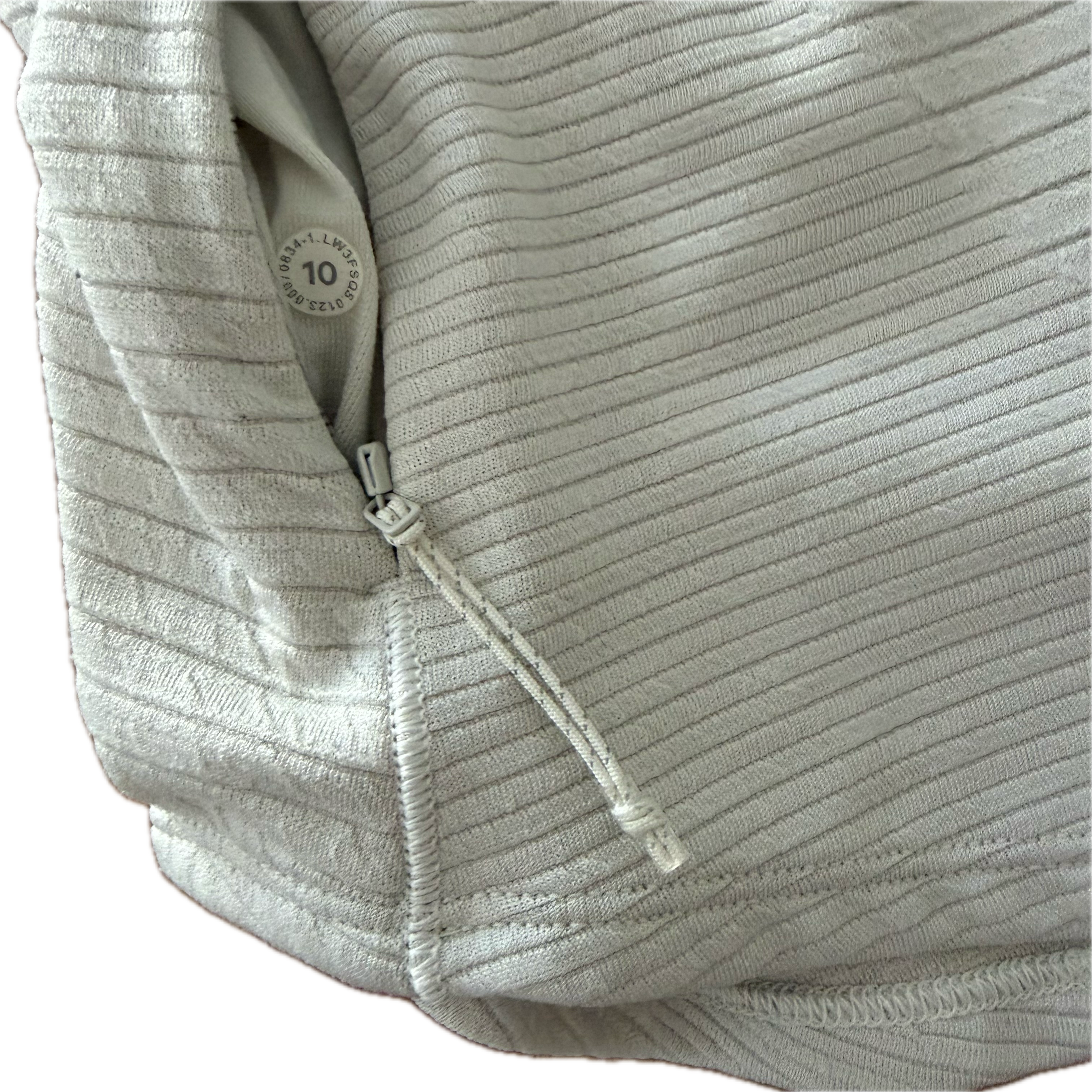 Jacket Lululemon talla 10 color blanco perla tela Luon™