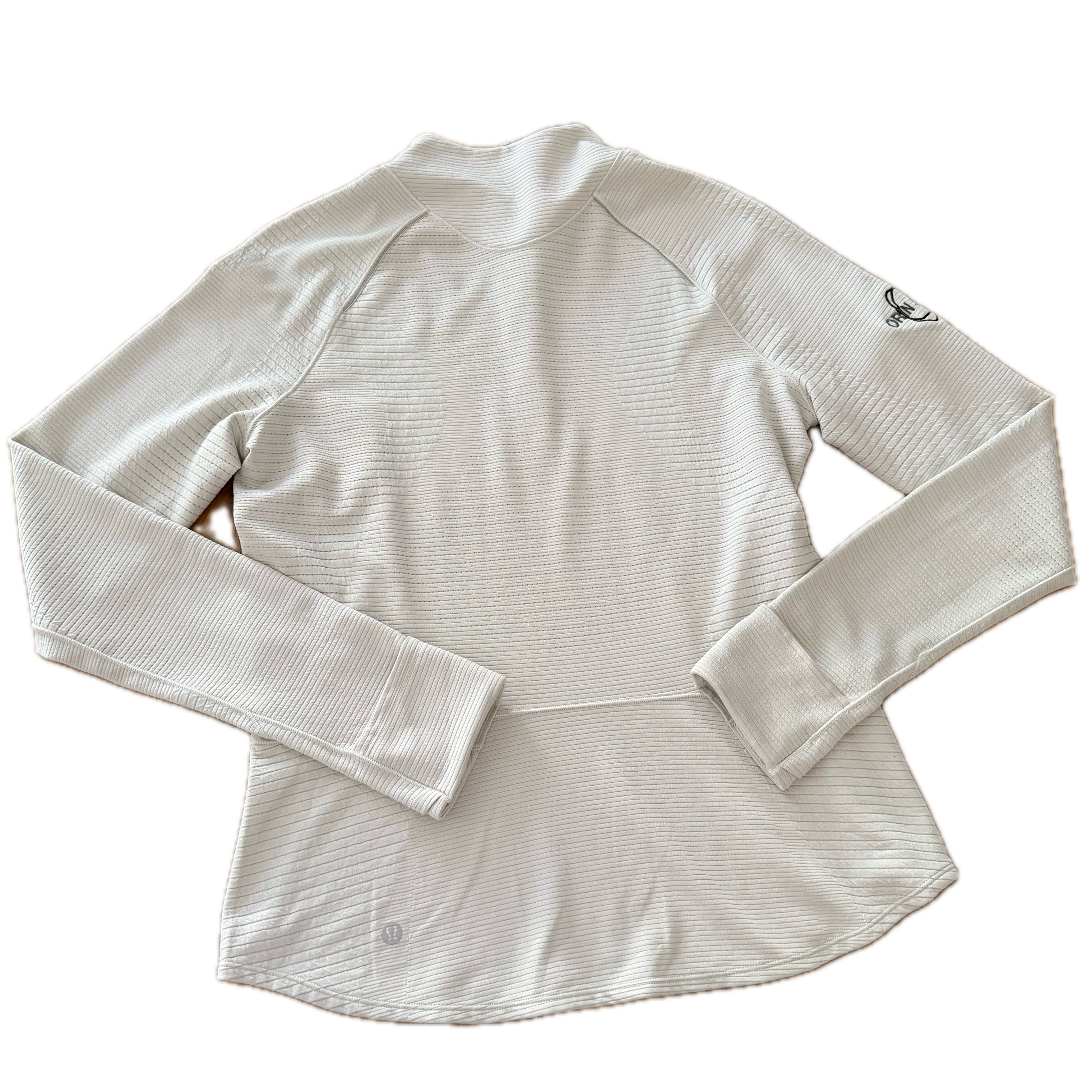 Jacket Lululemon talla 10 color blanco perla tela Luon™