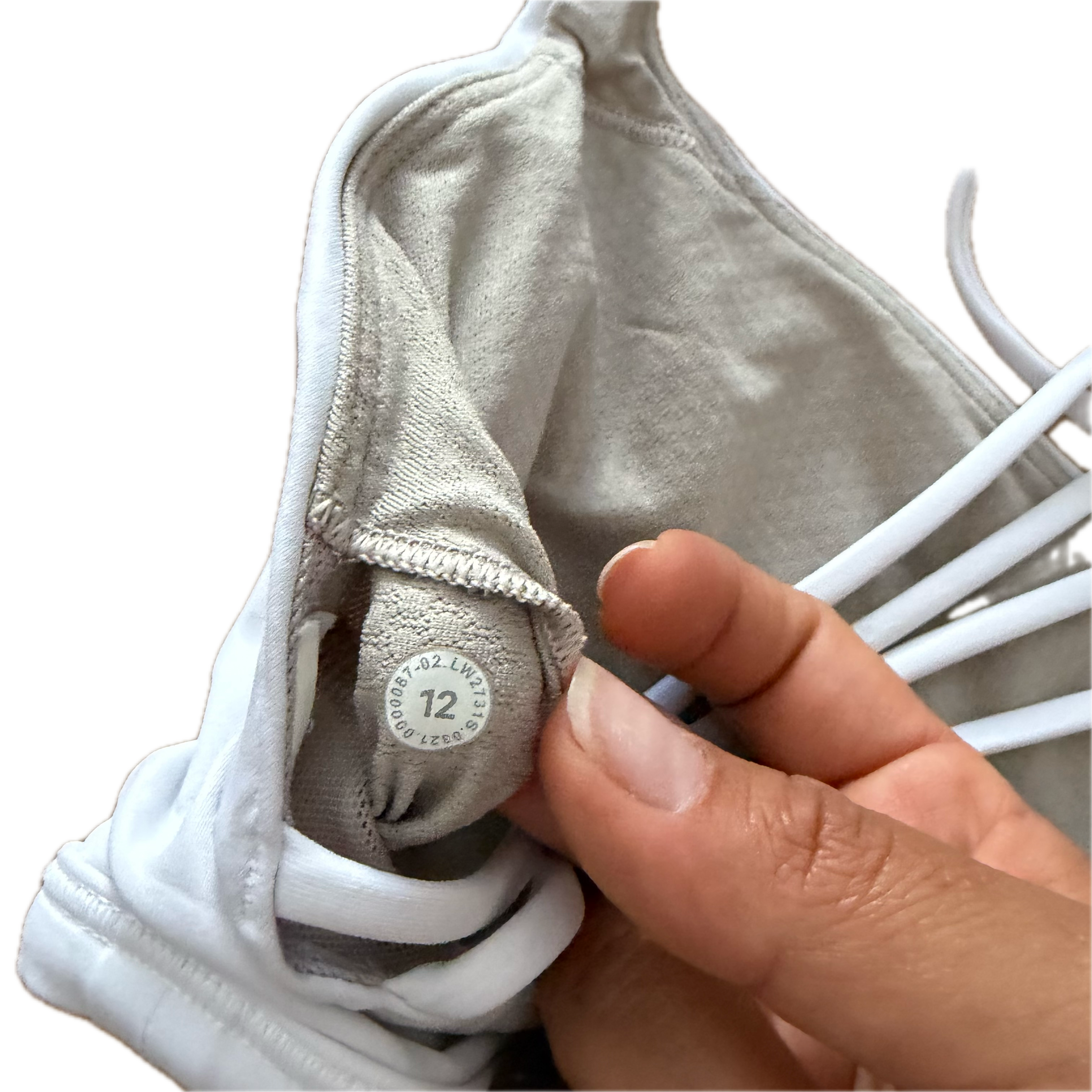 Top Lululemon talla 12 color blanco tela Nulu™