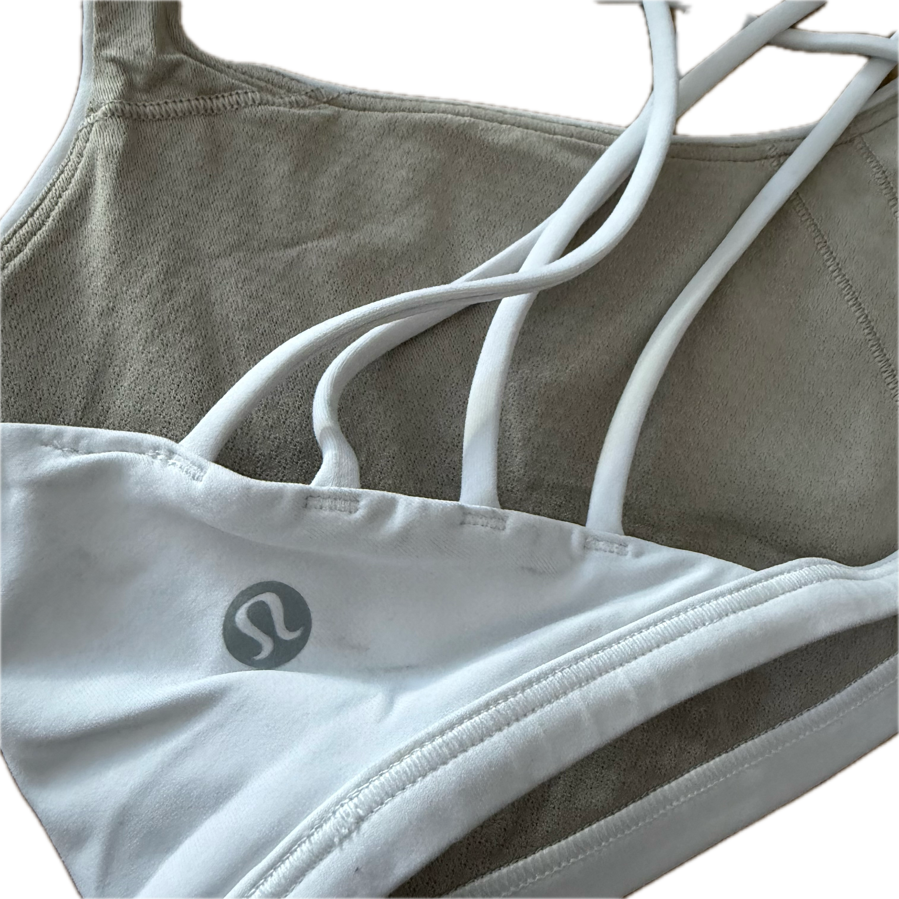 Top Lululemon talla 12 color blanco tela Nulu™