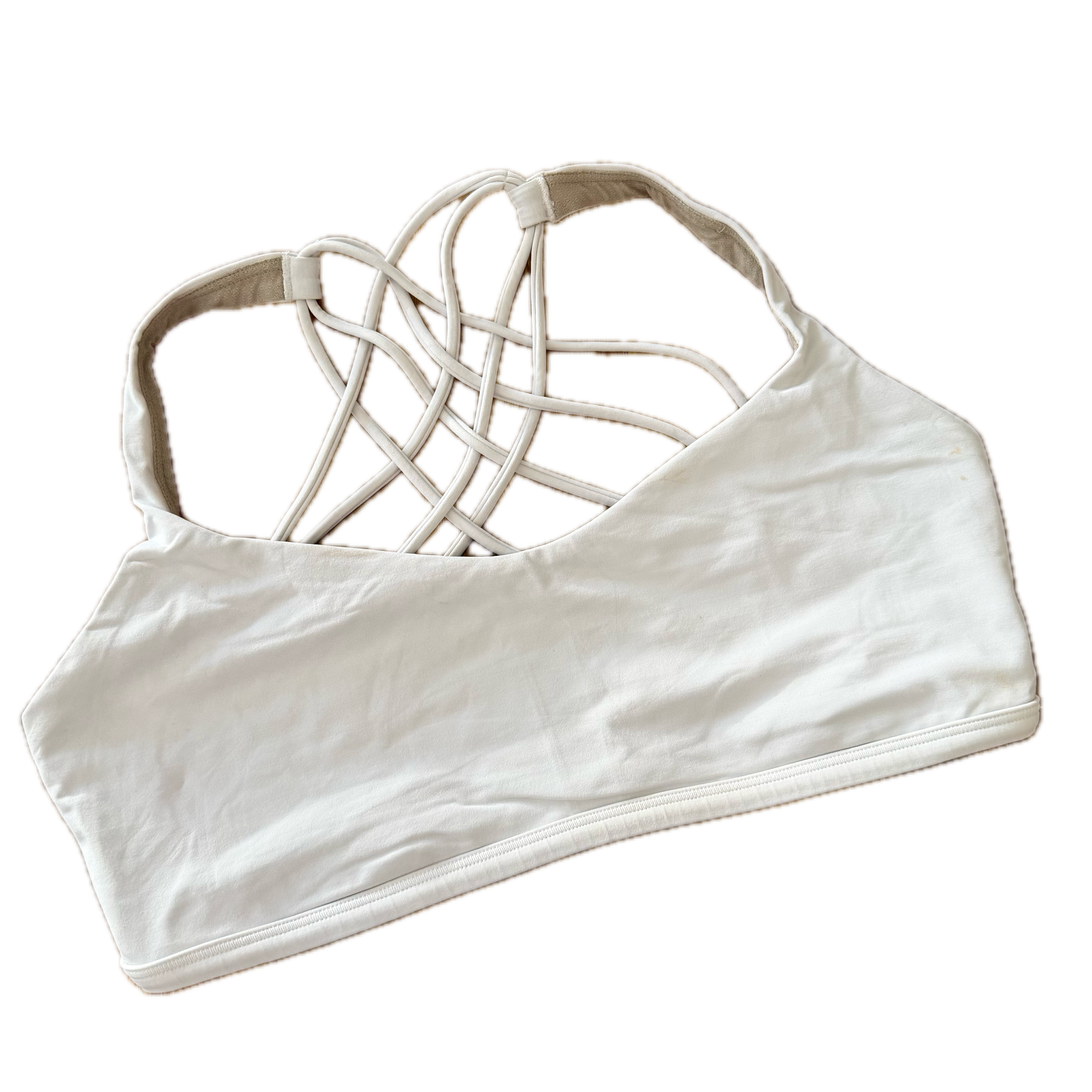 Top Lululemon talla 12 color blanco tela Nulu™