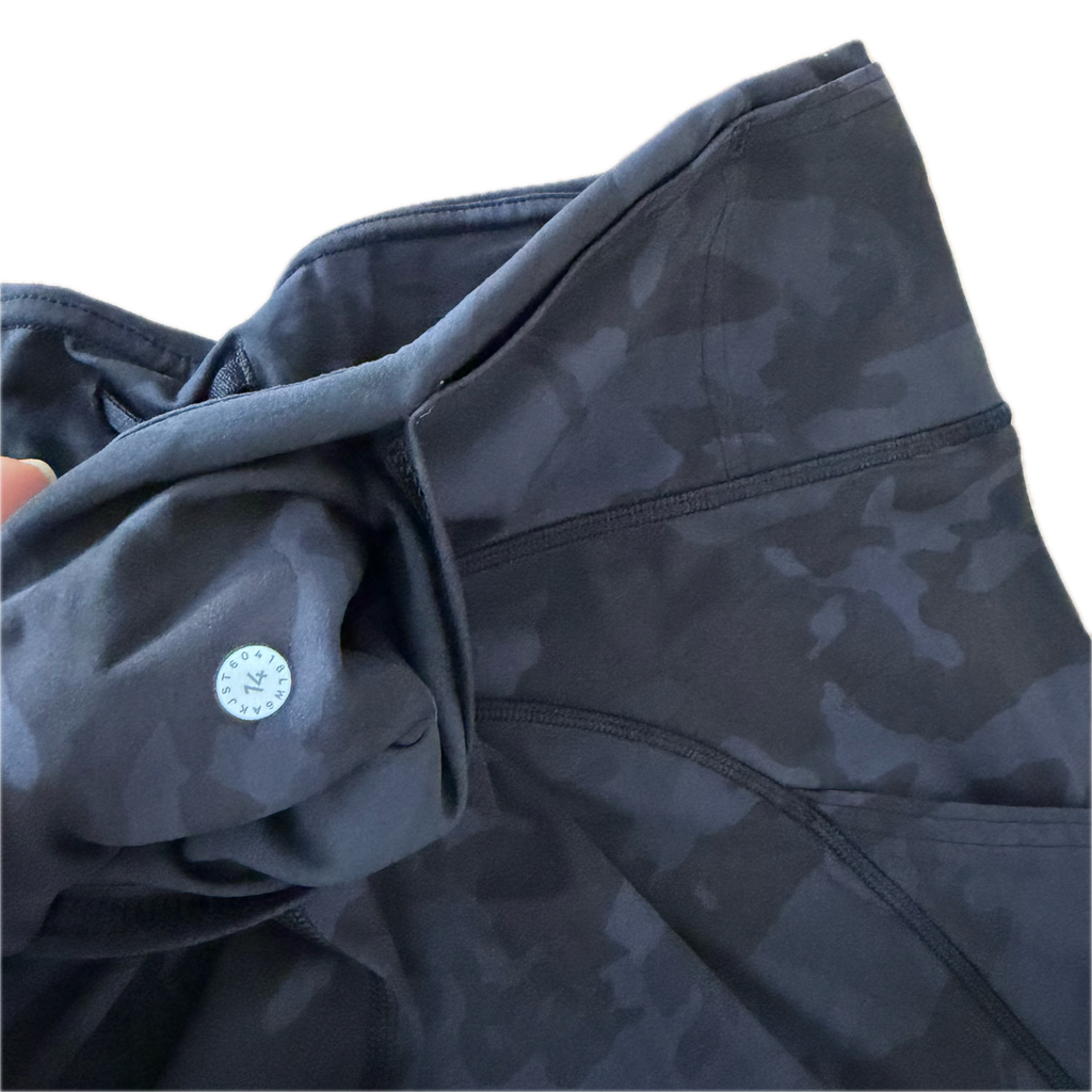 Legging talla 14 camo negro y azul