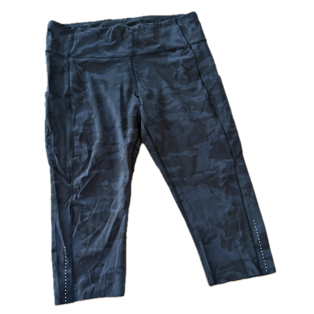 Legging talla 14 camo negro y azul