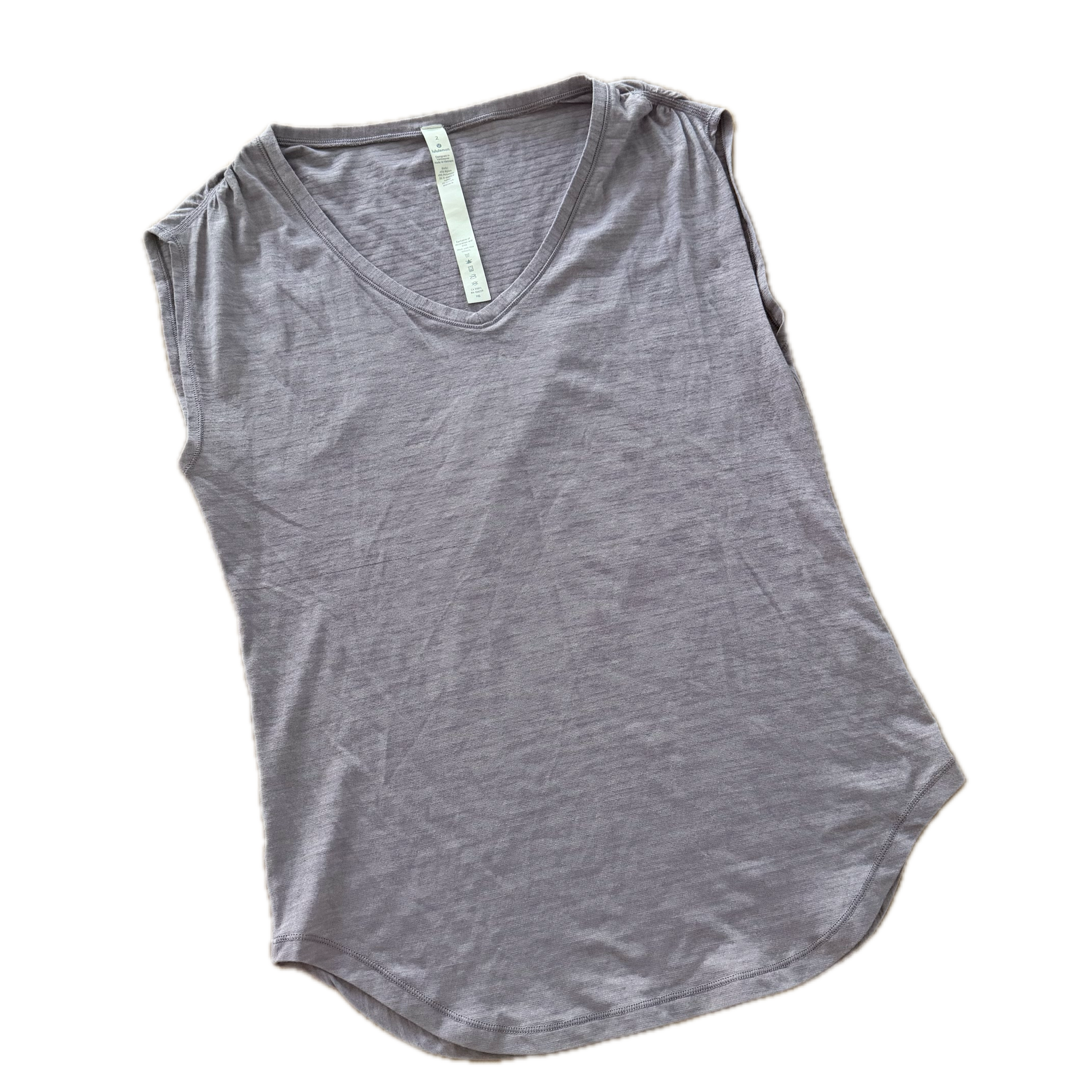 Tank Lululemon talla 2 color lila tela Nulu™