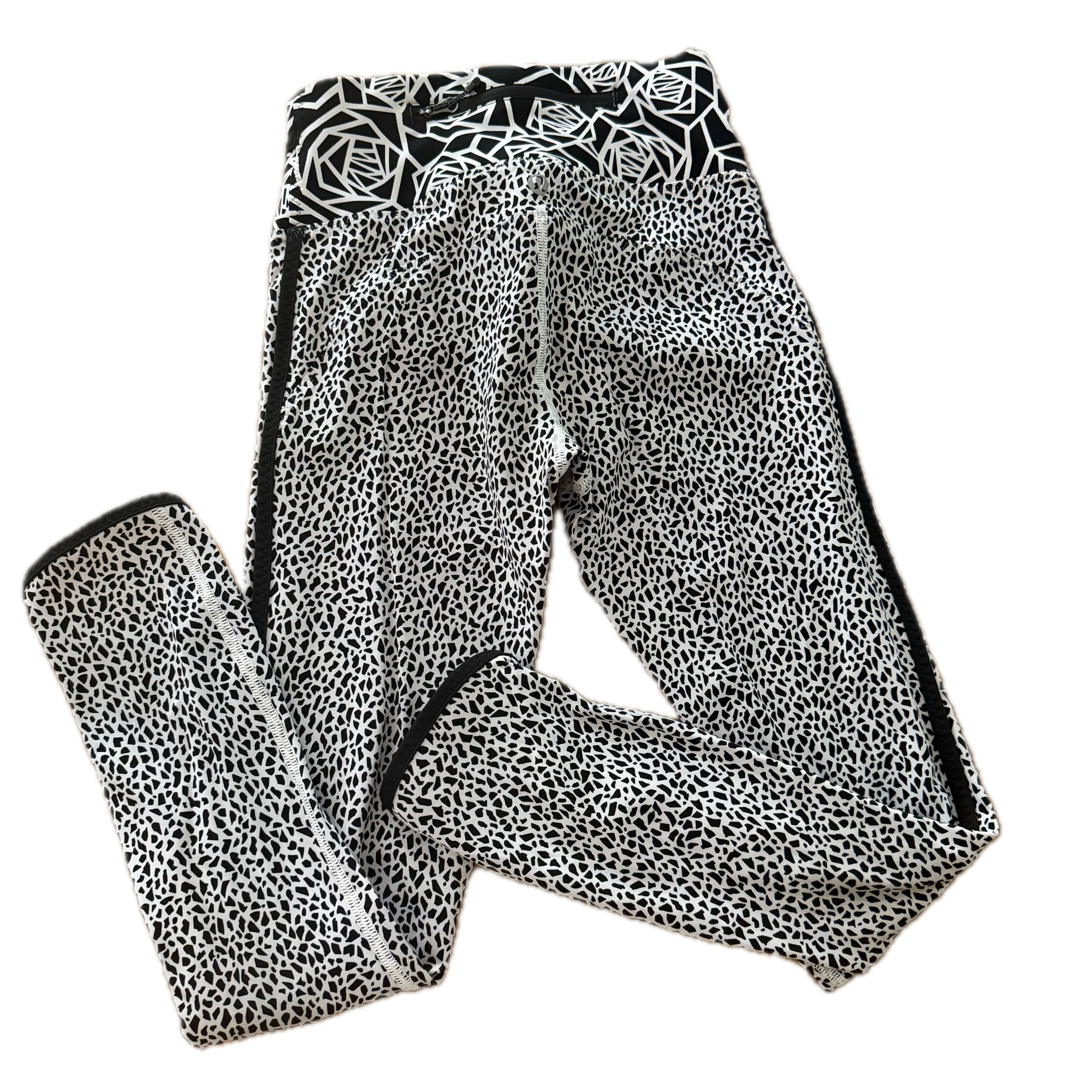 Legging Lululemon talla 2 color print blanco/negro tela Luxtreme™