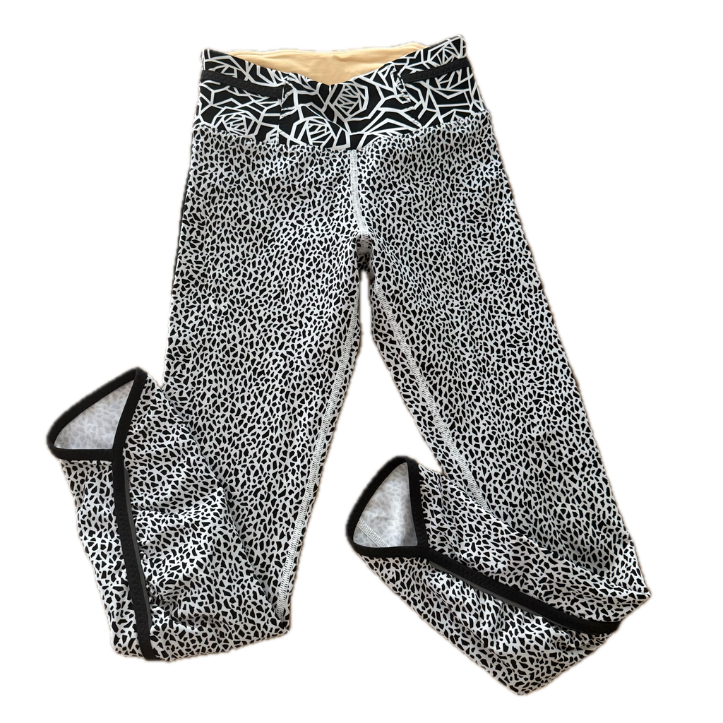 Legging talla 2 print blanco y negro