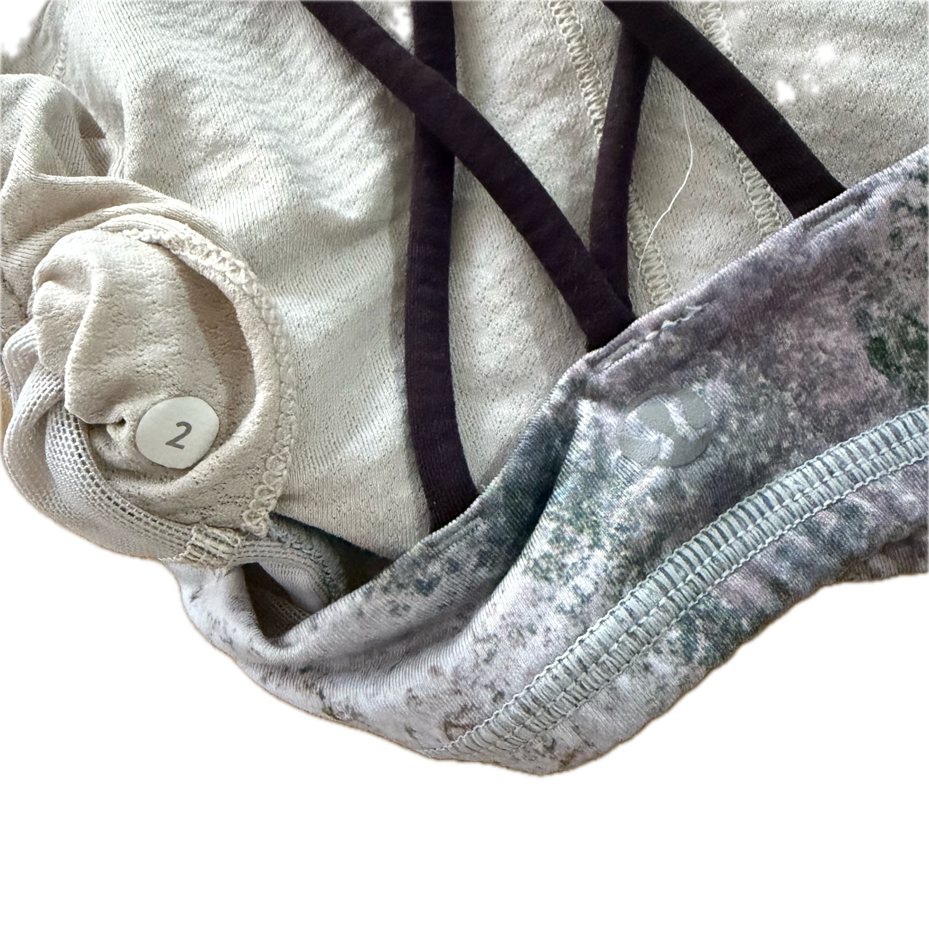 Top Lululemon talla 2 color print rosa/blanco tela Luxtreme™