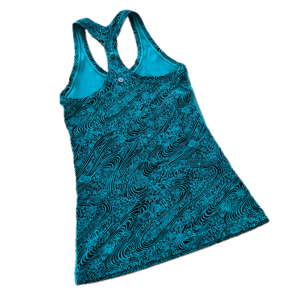 Tank talla 4 azul con print