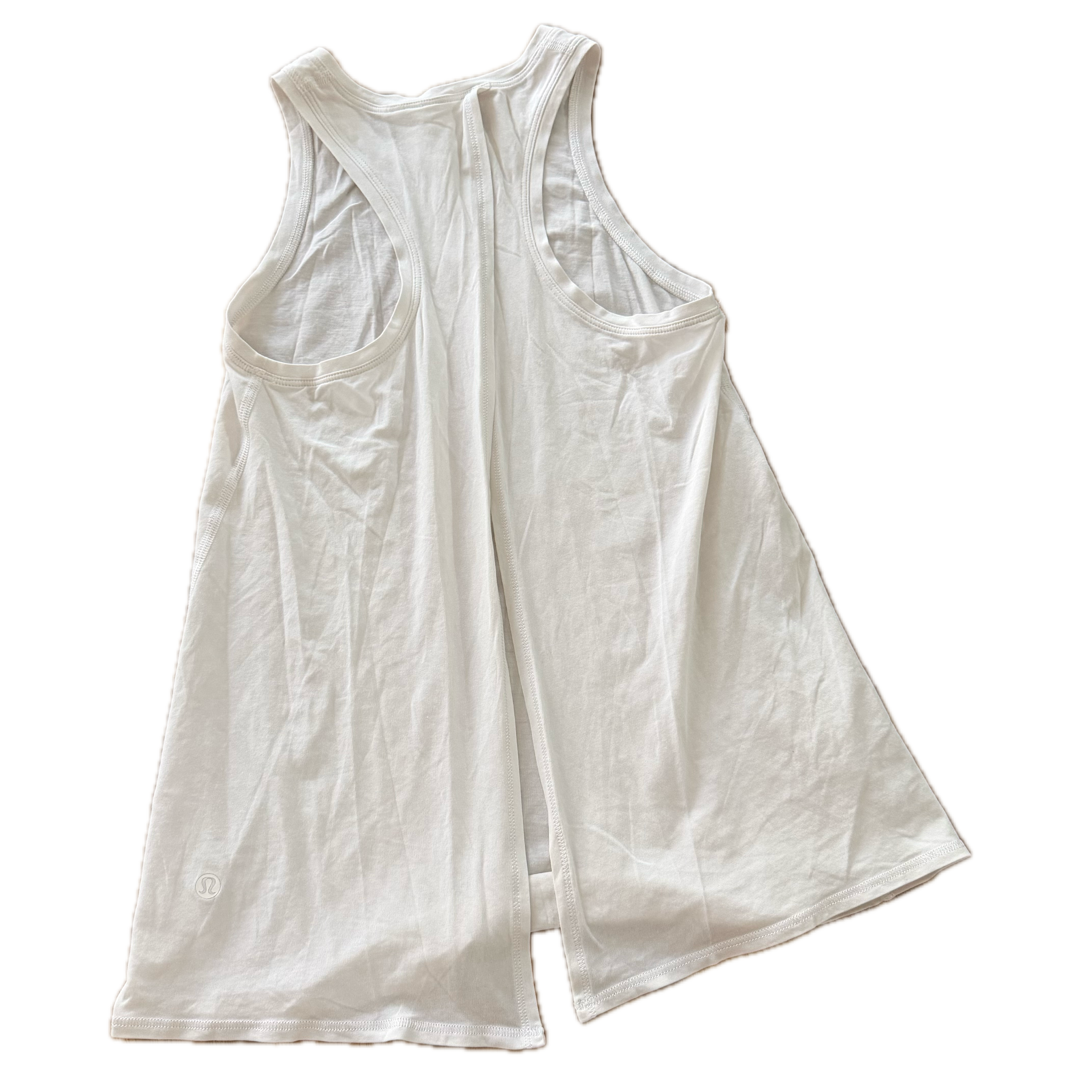 Tank talla 6 blanca espalda abierta