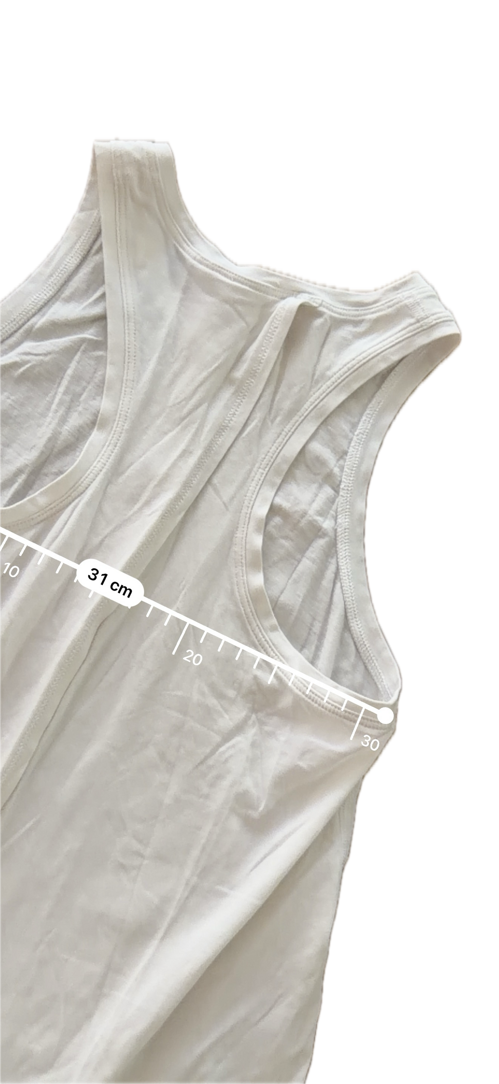 Tank talla 6 blanca espalda abierta