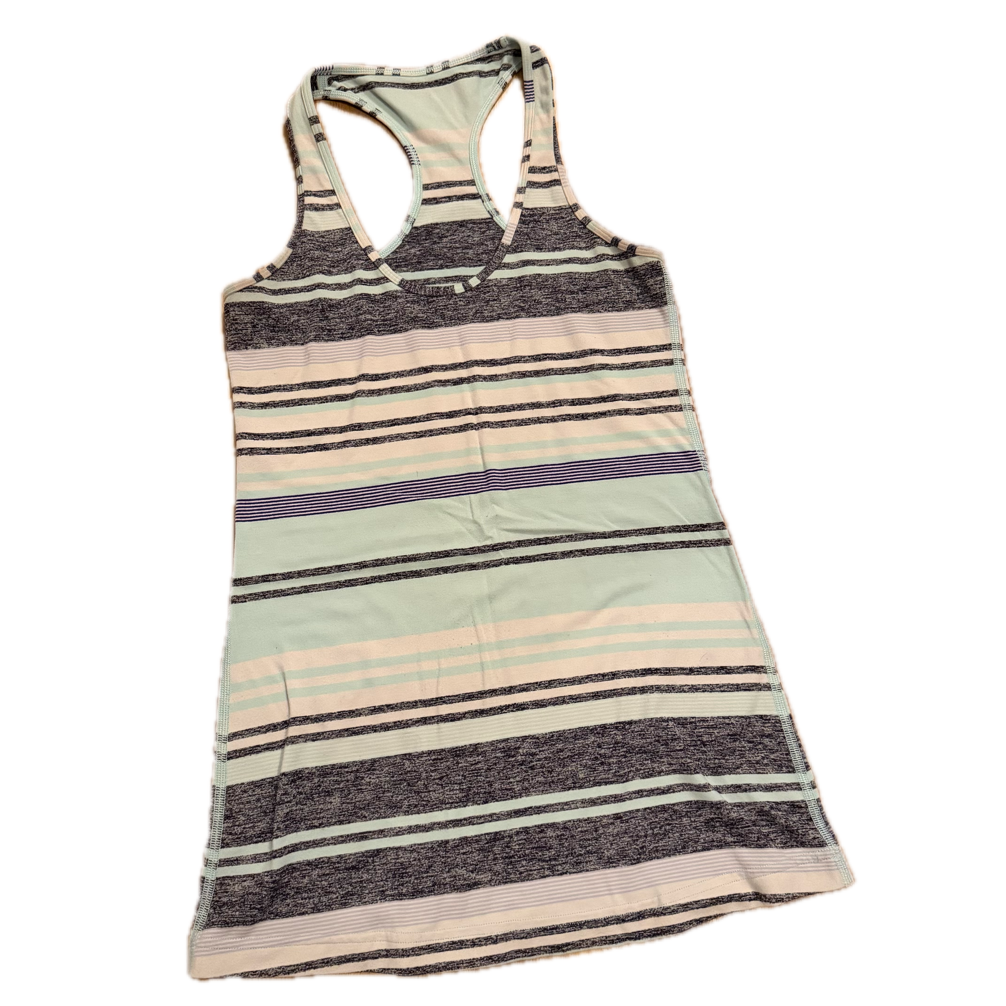 Tank talla 4 rayas azules y gris