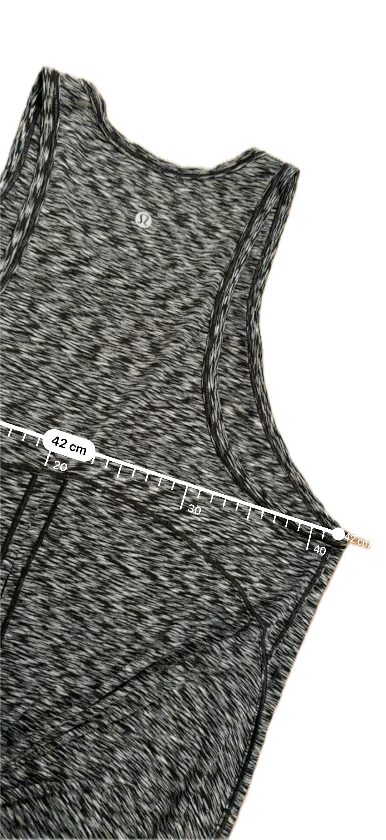 Tank Lululemon talla 8 color gris jaspeado tela Nulu™