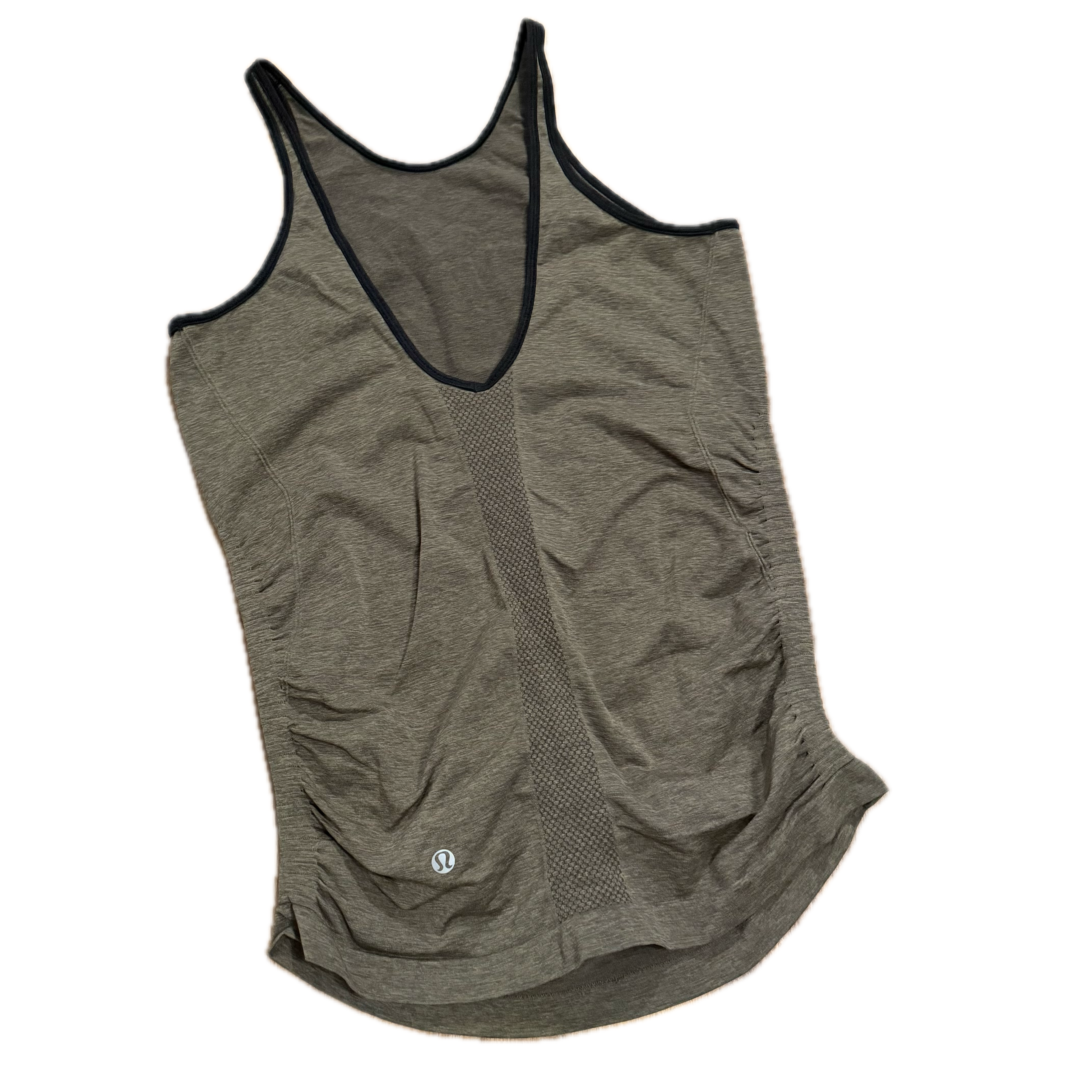 Tank Lululemon talla 8 color verde jaspeado tela Silverescent™