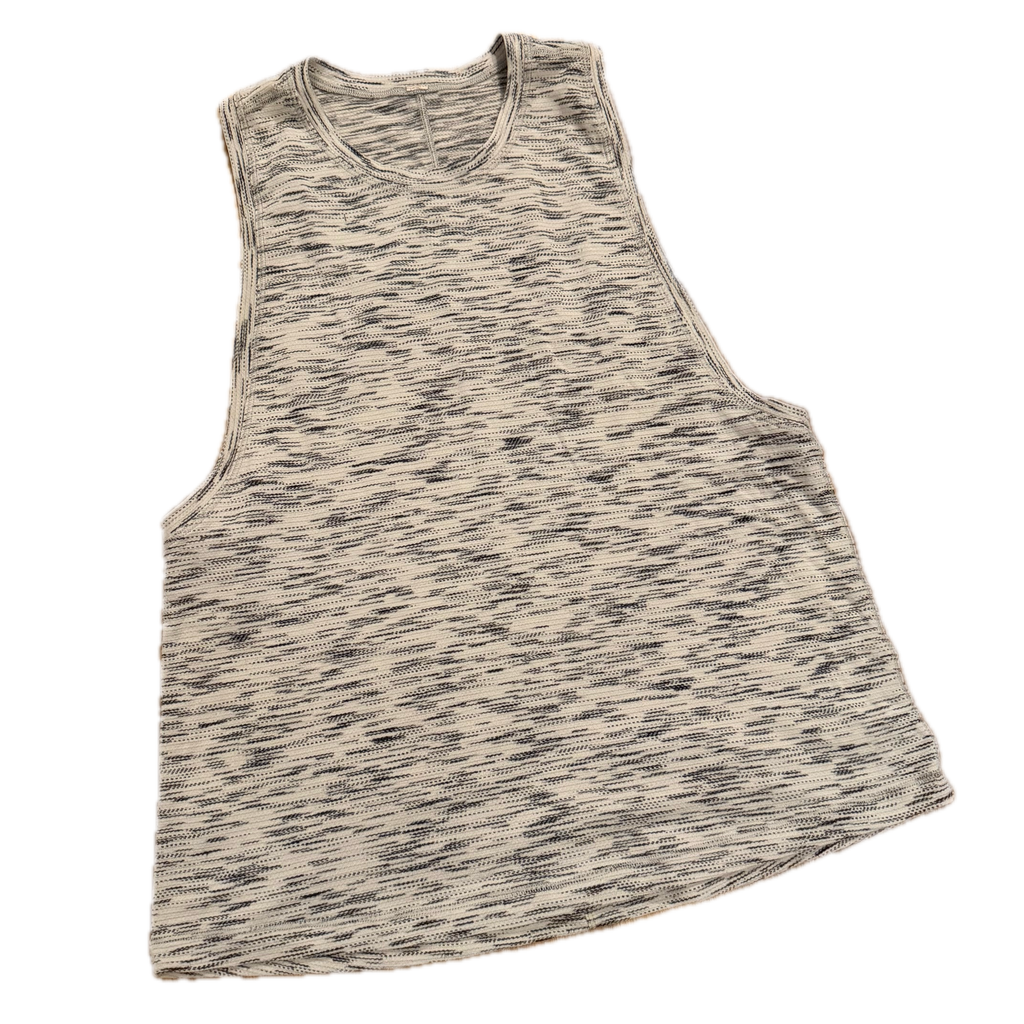 Tank talla 8 blanco jaspeada