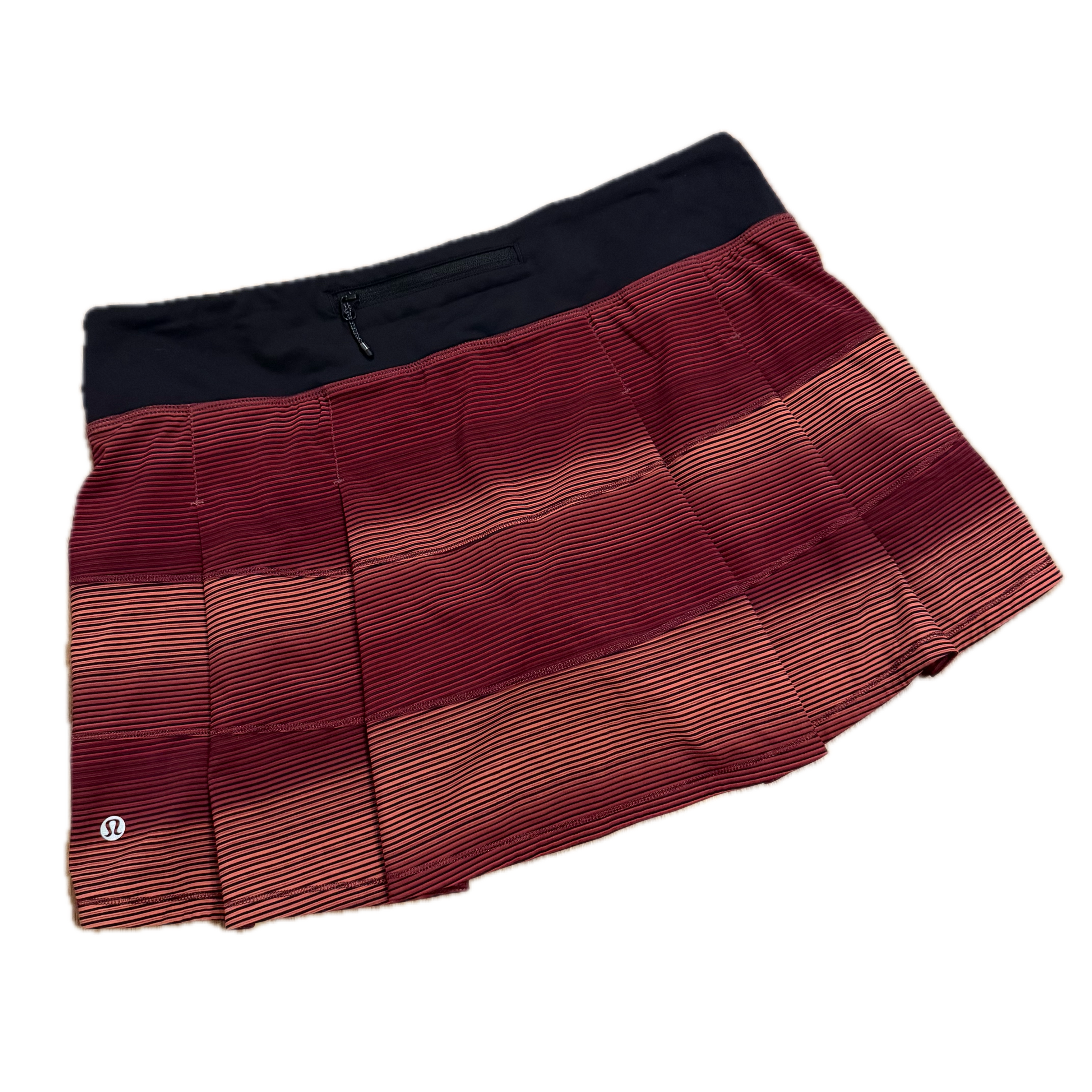 Falda Lululemon talla 10 color naranjas degradado tela Luxtreme™