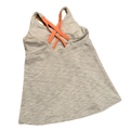 Tank talla 10 gris con tirantes naranja