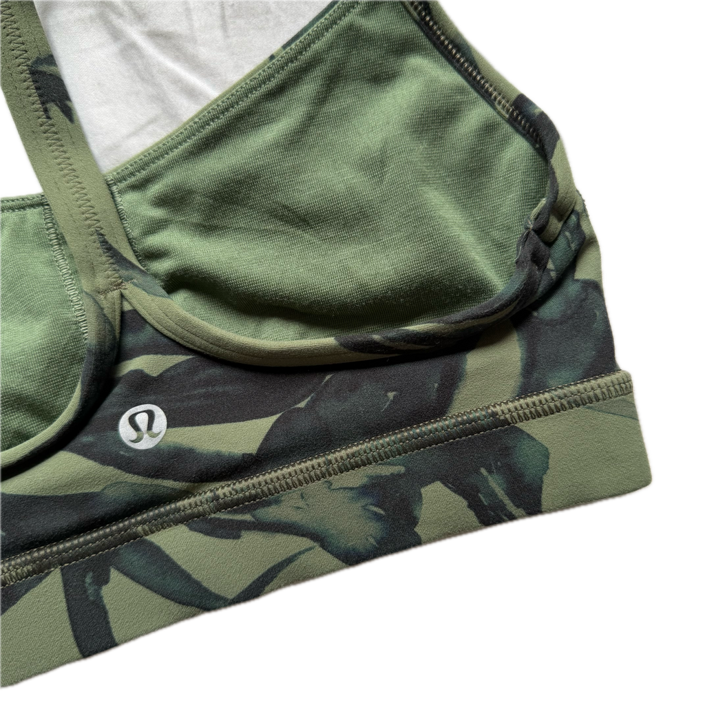 Top talla 2 verde con estampado hojas