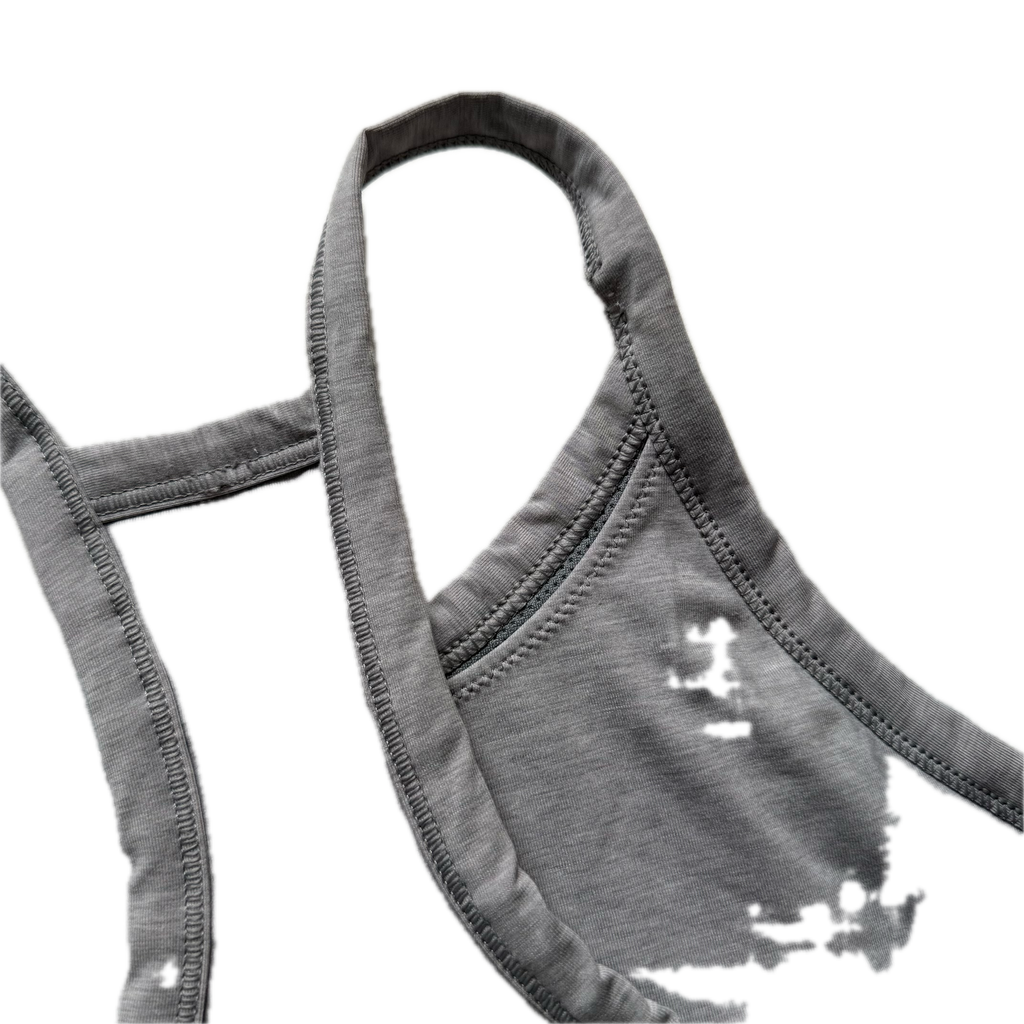 Top talla CH gris claro halter