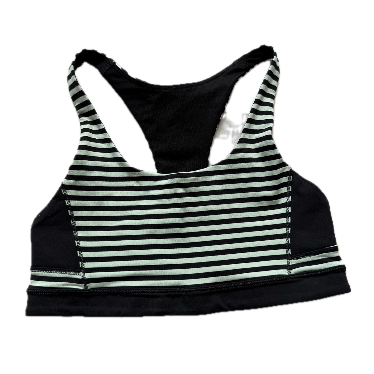 Top talla 4-6 rayas menta y negro