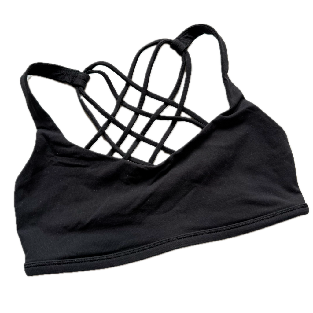 Top talla 6 negro espalda cruzada