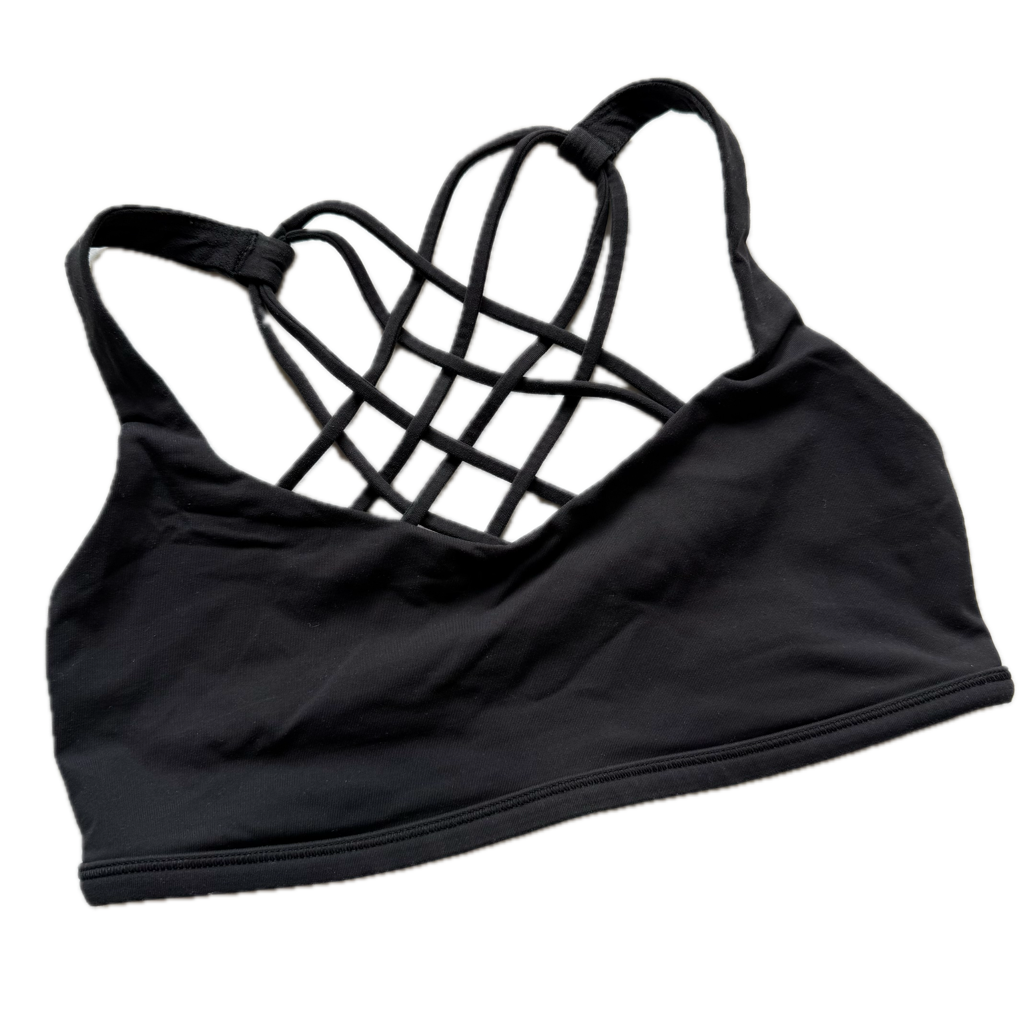 Top talla 6 negro espalda cruzada