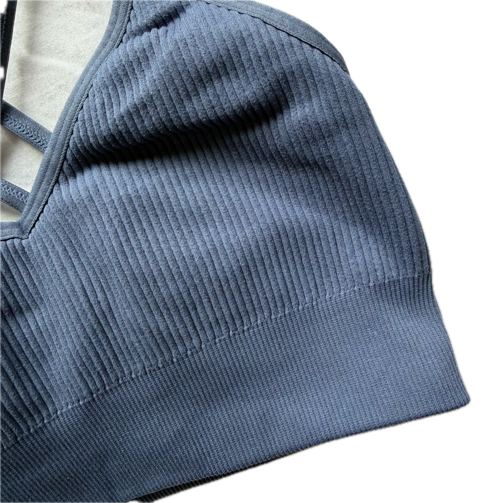 Top talla XS azul petróleo soporte bajo