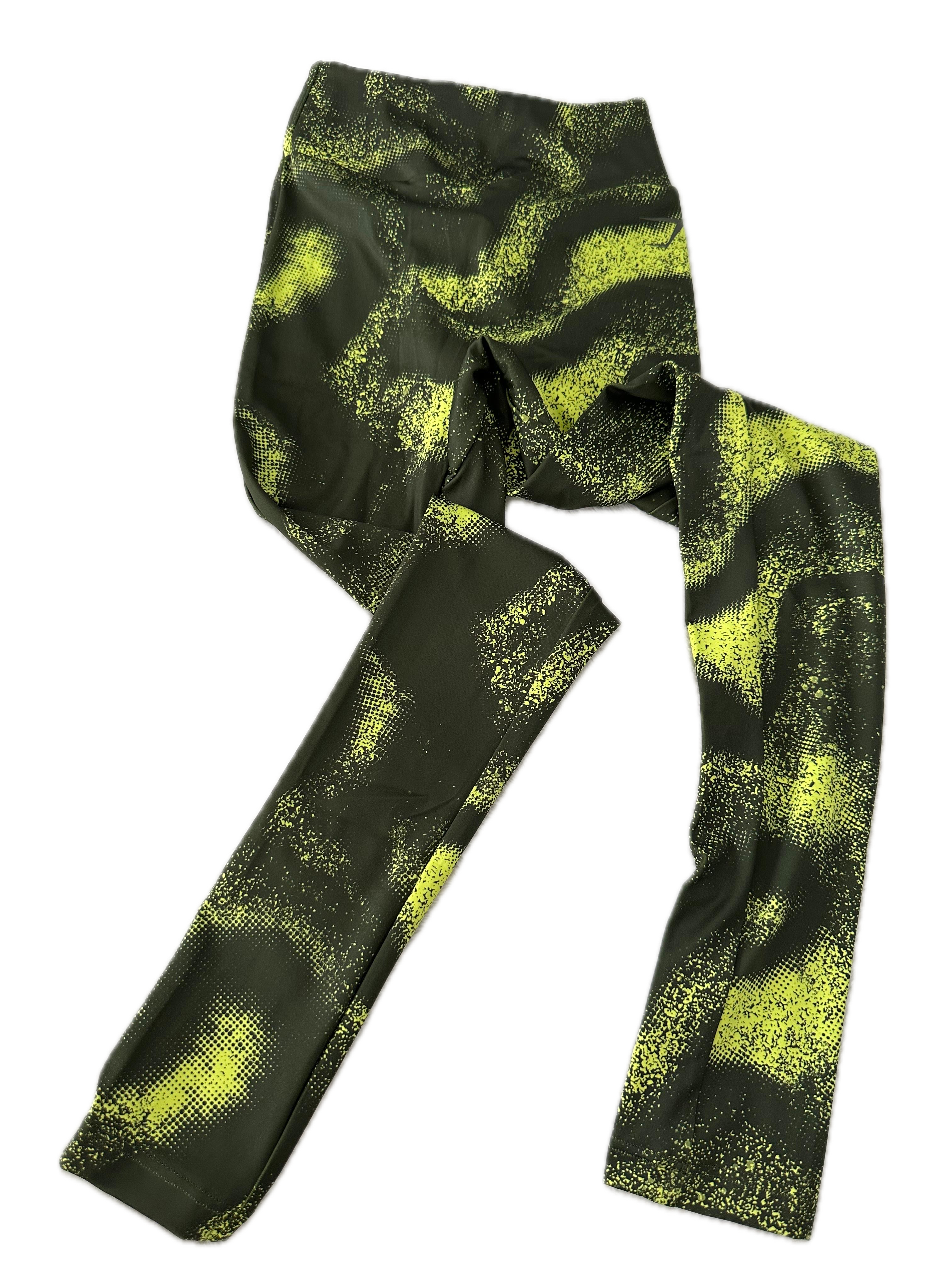 Legging GYMSHARK talla XCH print amarillo