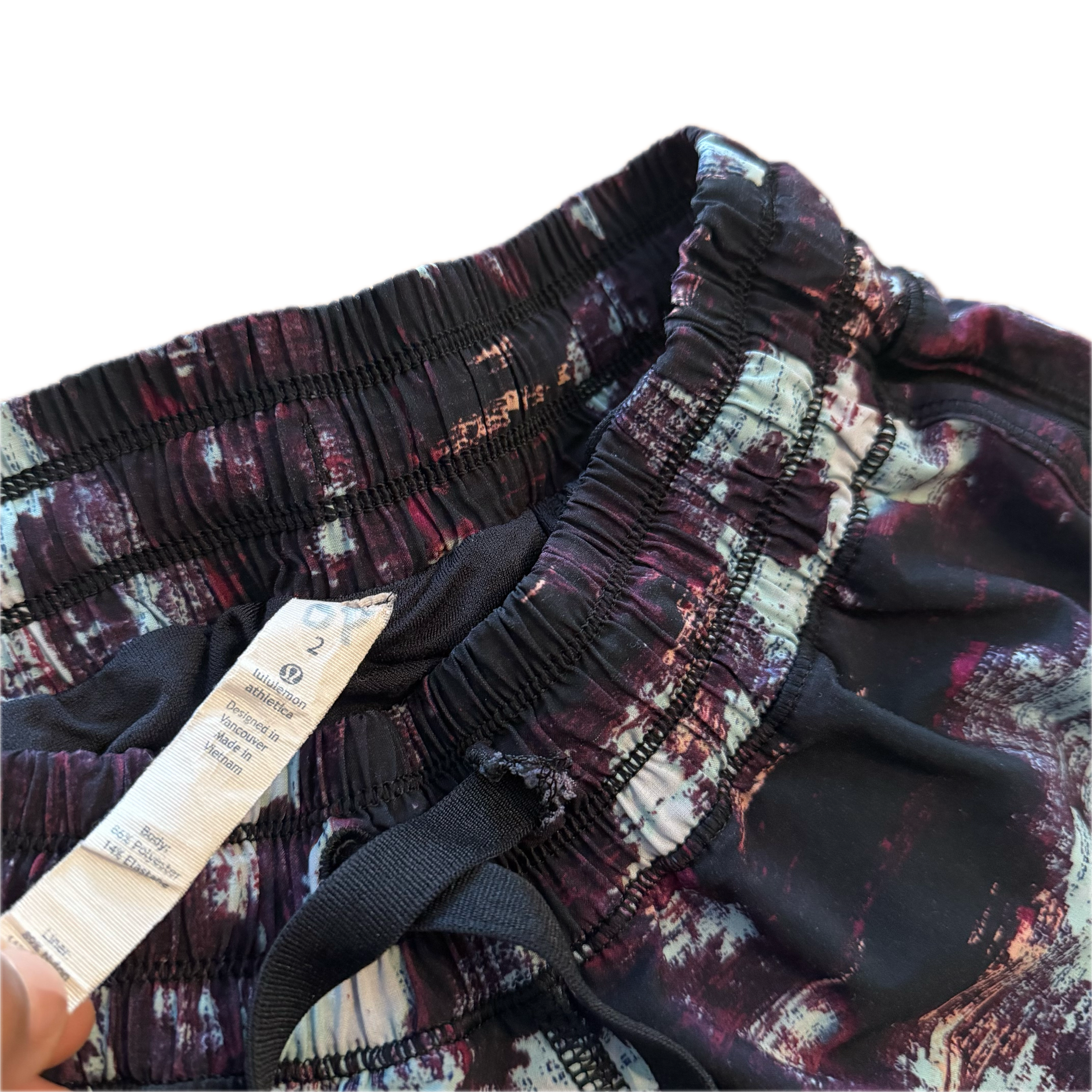Short Lululemon talla 2 print tela Nulux™