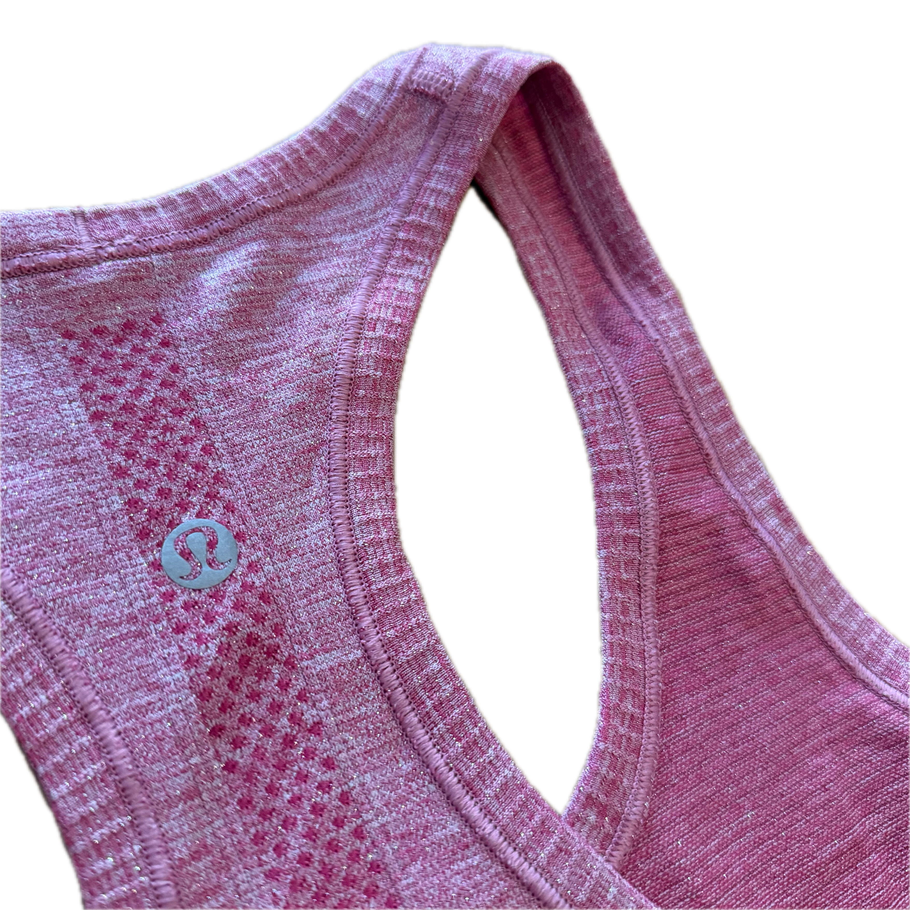 Tank talla 6 rosa con brillos tela anti olor