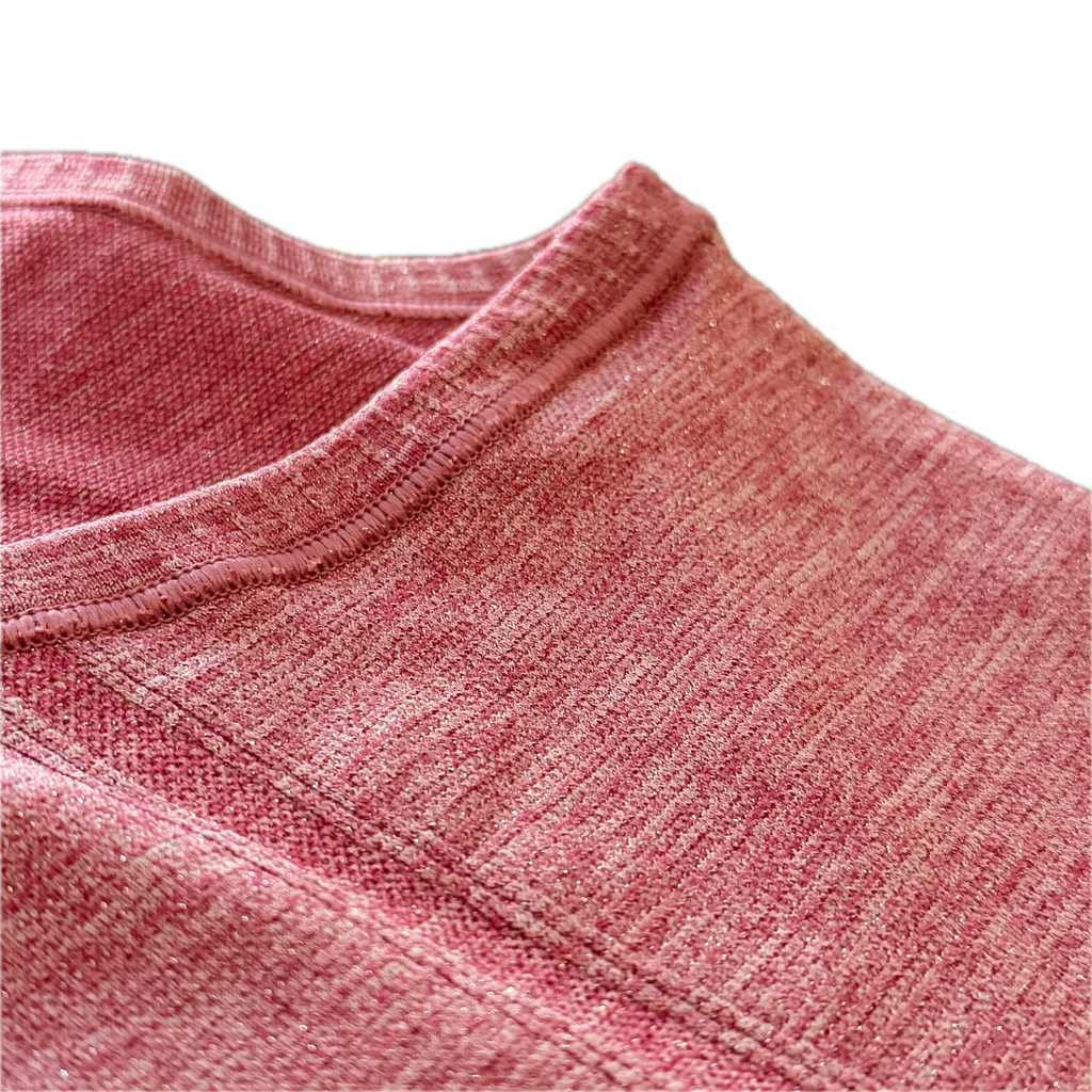 Tank talla 6 rosa con brillos tela anti olor
