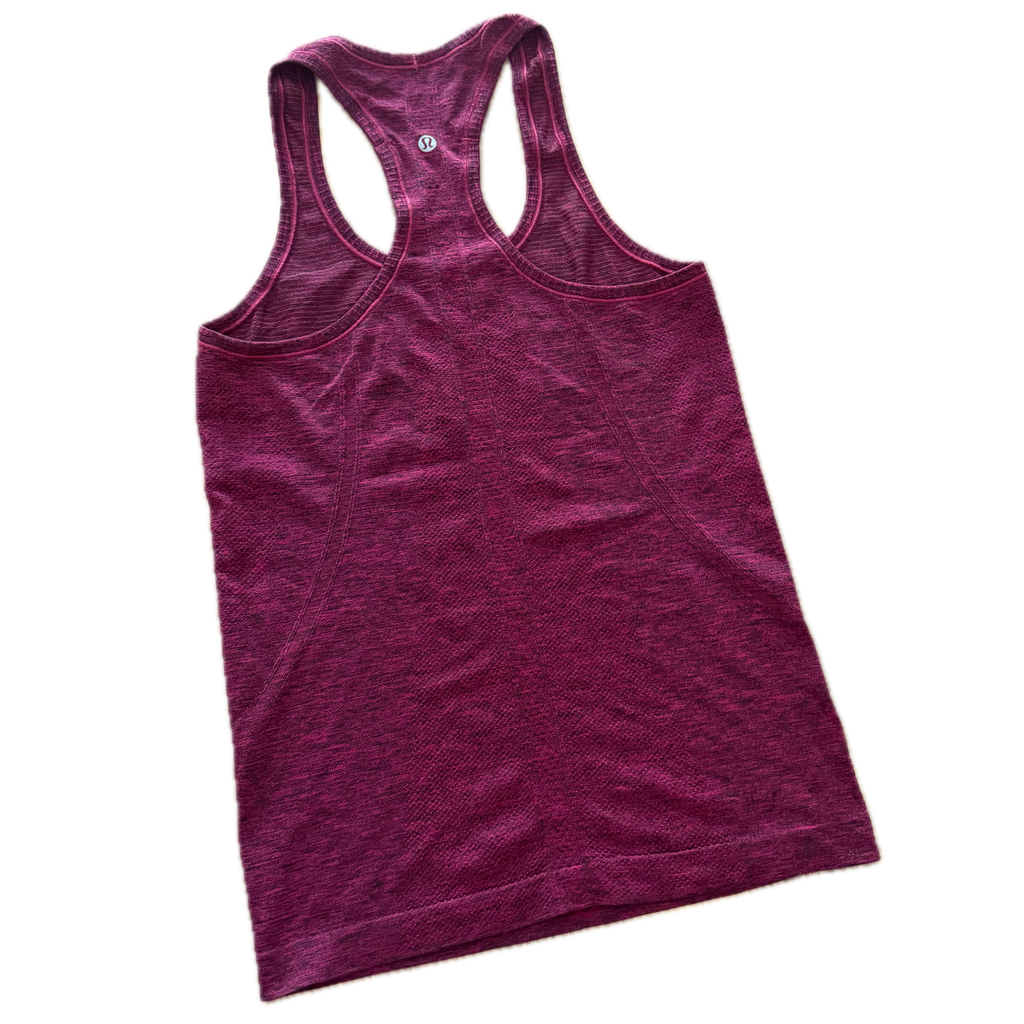 Tank talla 6 vino jaspeada tela anti olor