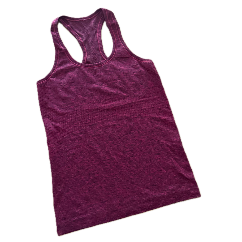 Tank talla 6 vino jaspeada tela anti olor