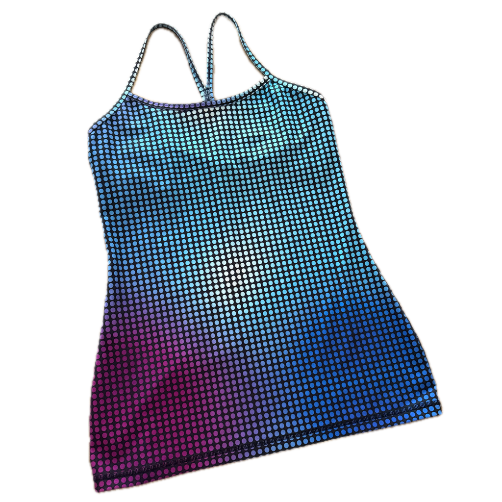 Tank talla 6 bolas azul y rosas