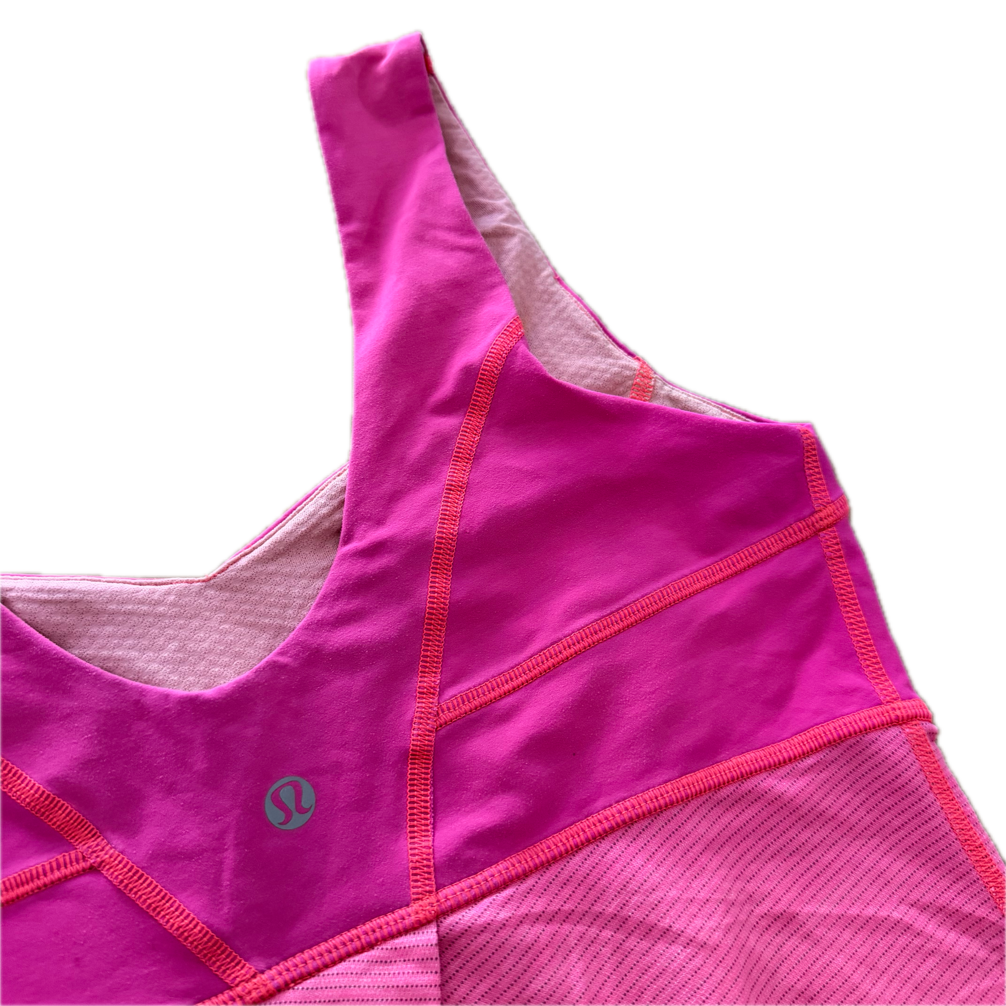 Tank Lululemon talla 6 rosa fosfo tela Luxtreme™