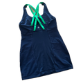 Tank top talla 4 azul tirantes verdes