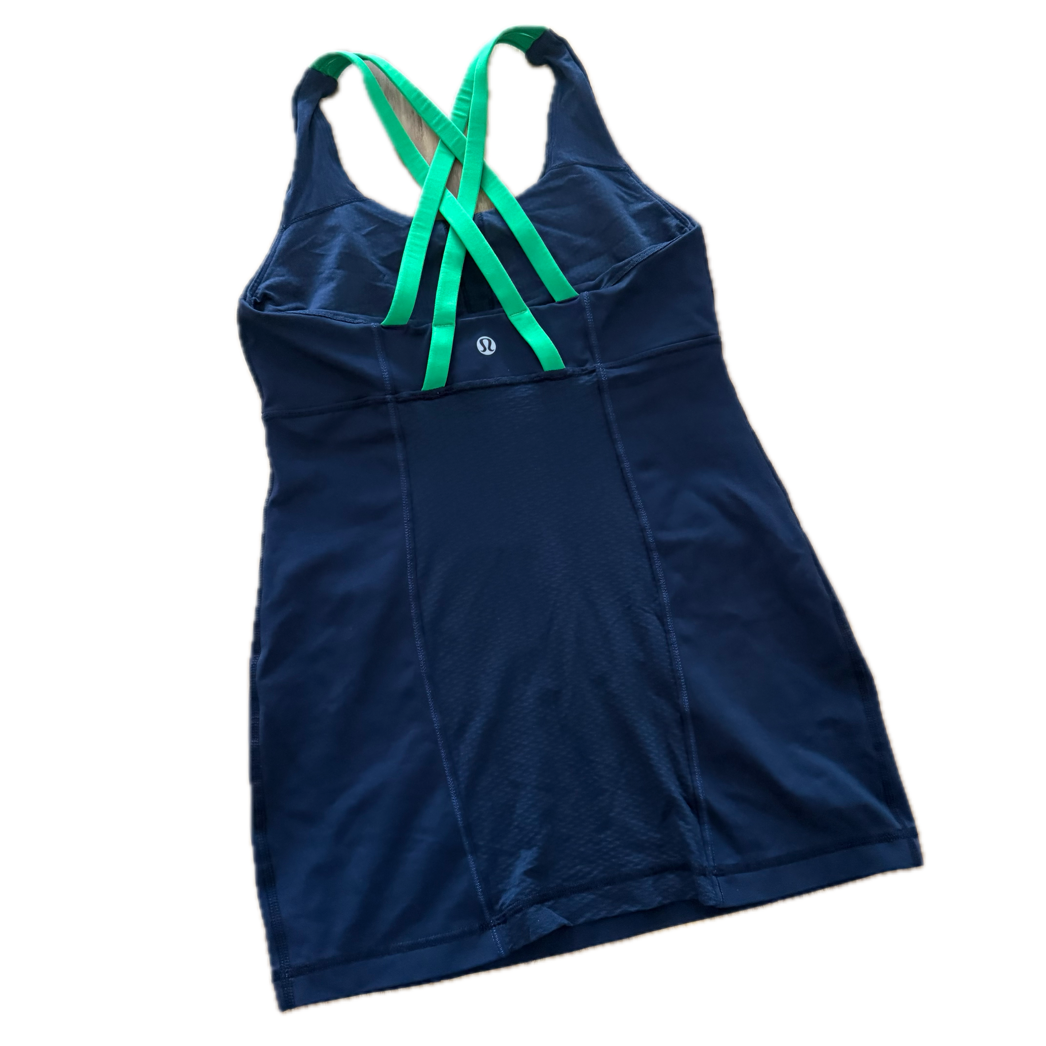 Tank top talla 4 azul tirantes verdes