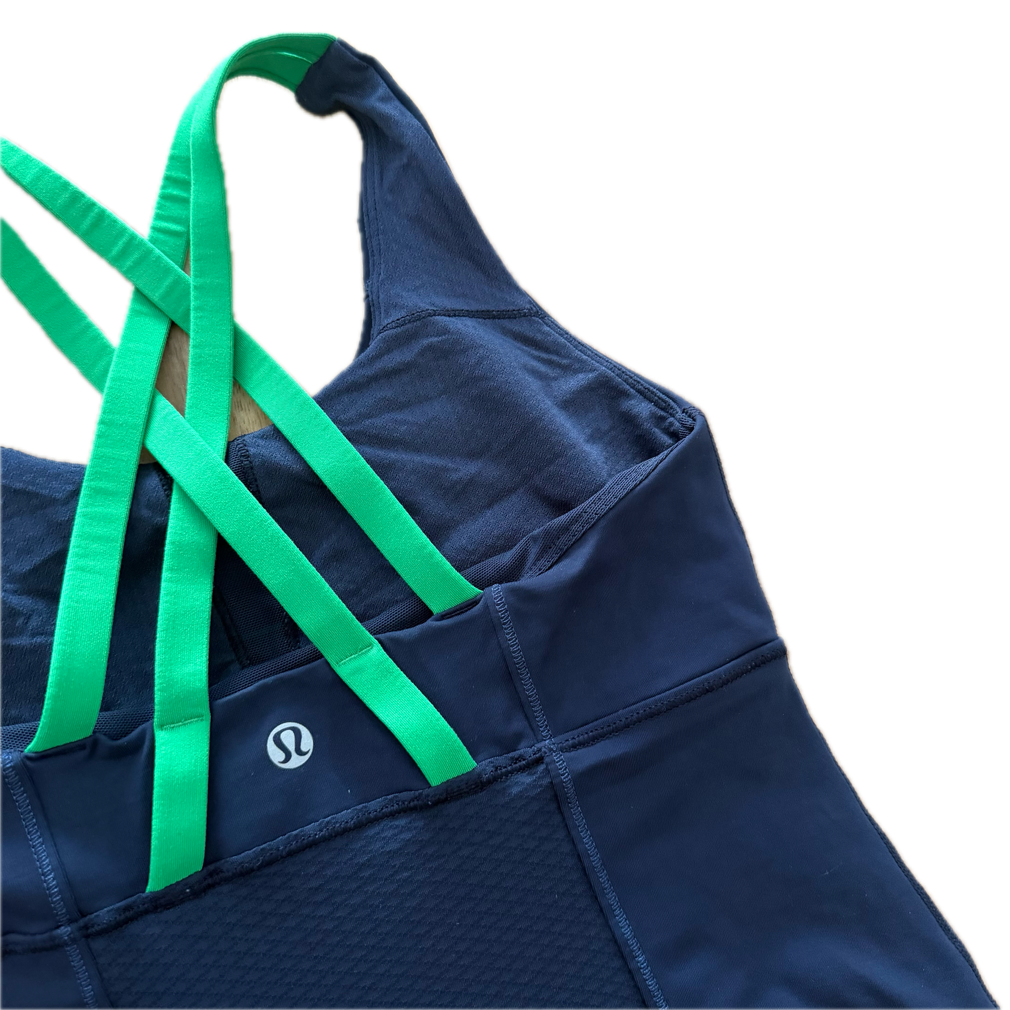 Tank top talla 4 azul tirantes verdes