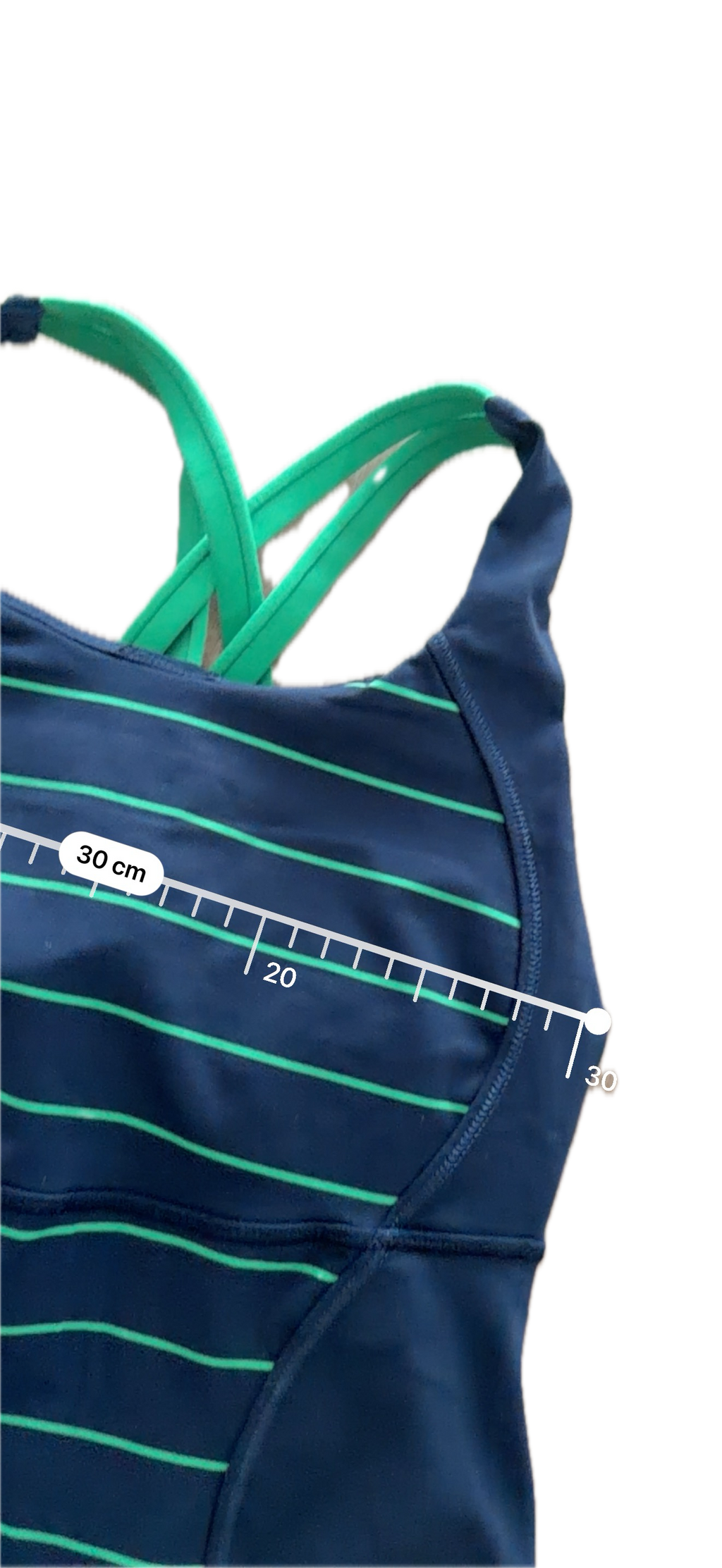 Tank top talla 4 azul tirantes verdes