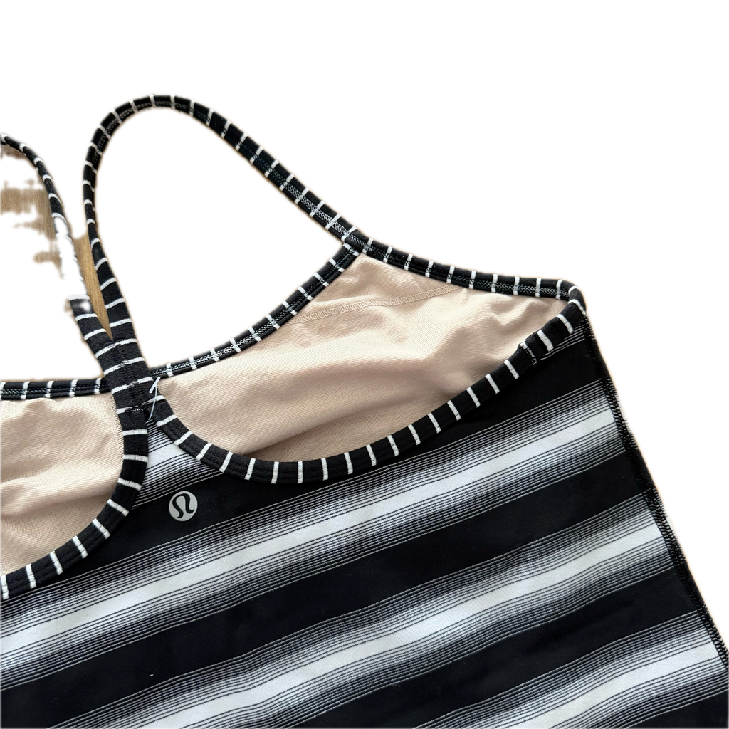Tank top talla 12 rayas negro y blanco
