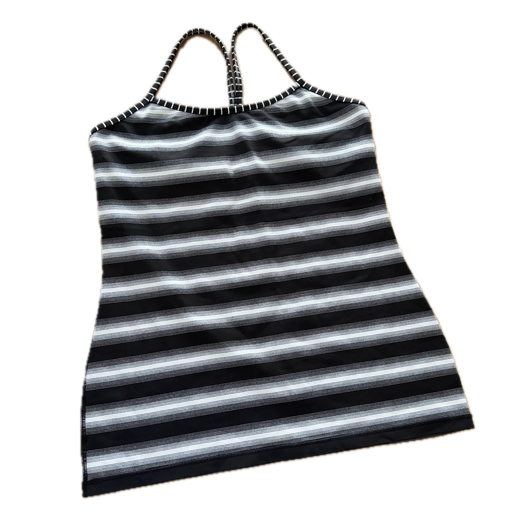 Tank top talla 12 rayas negro y blanco