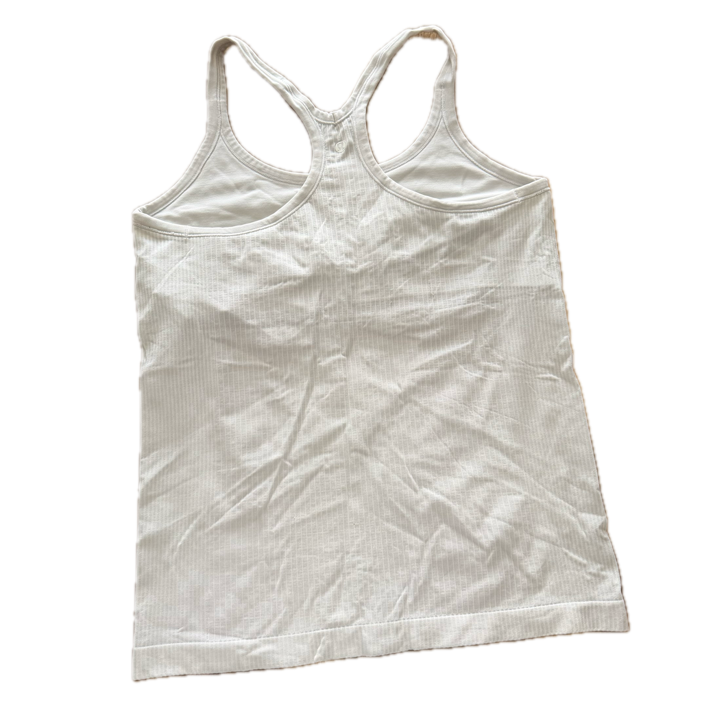 Tank top talla 12 blanca acanalada