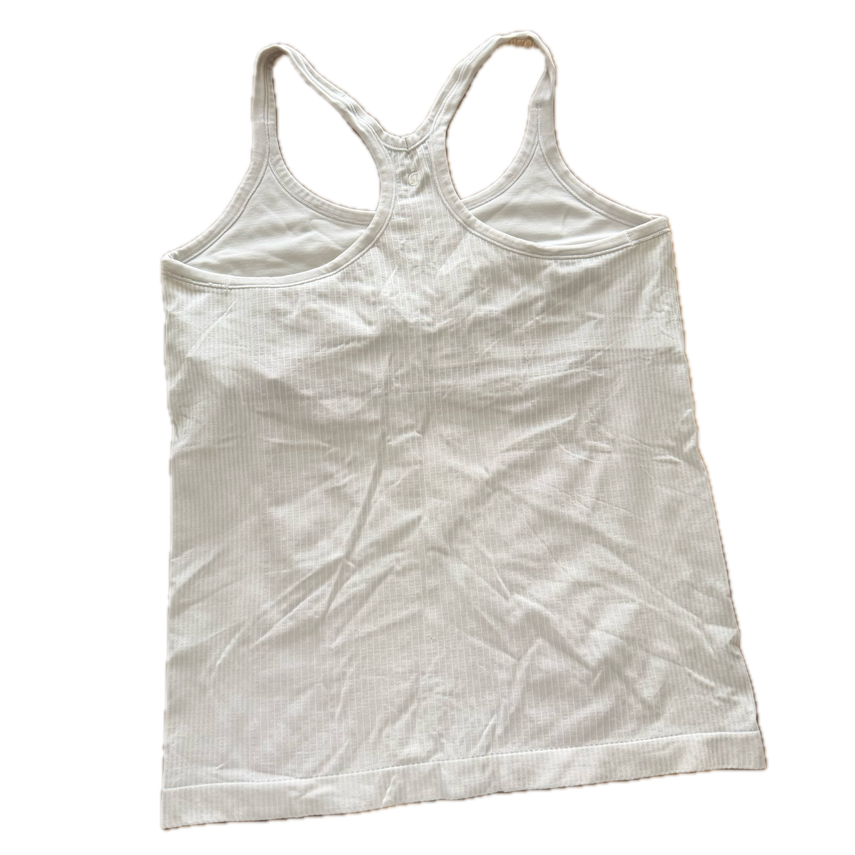 Tank top talla 12 blanca acanalada