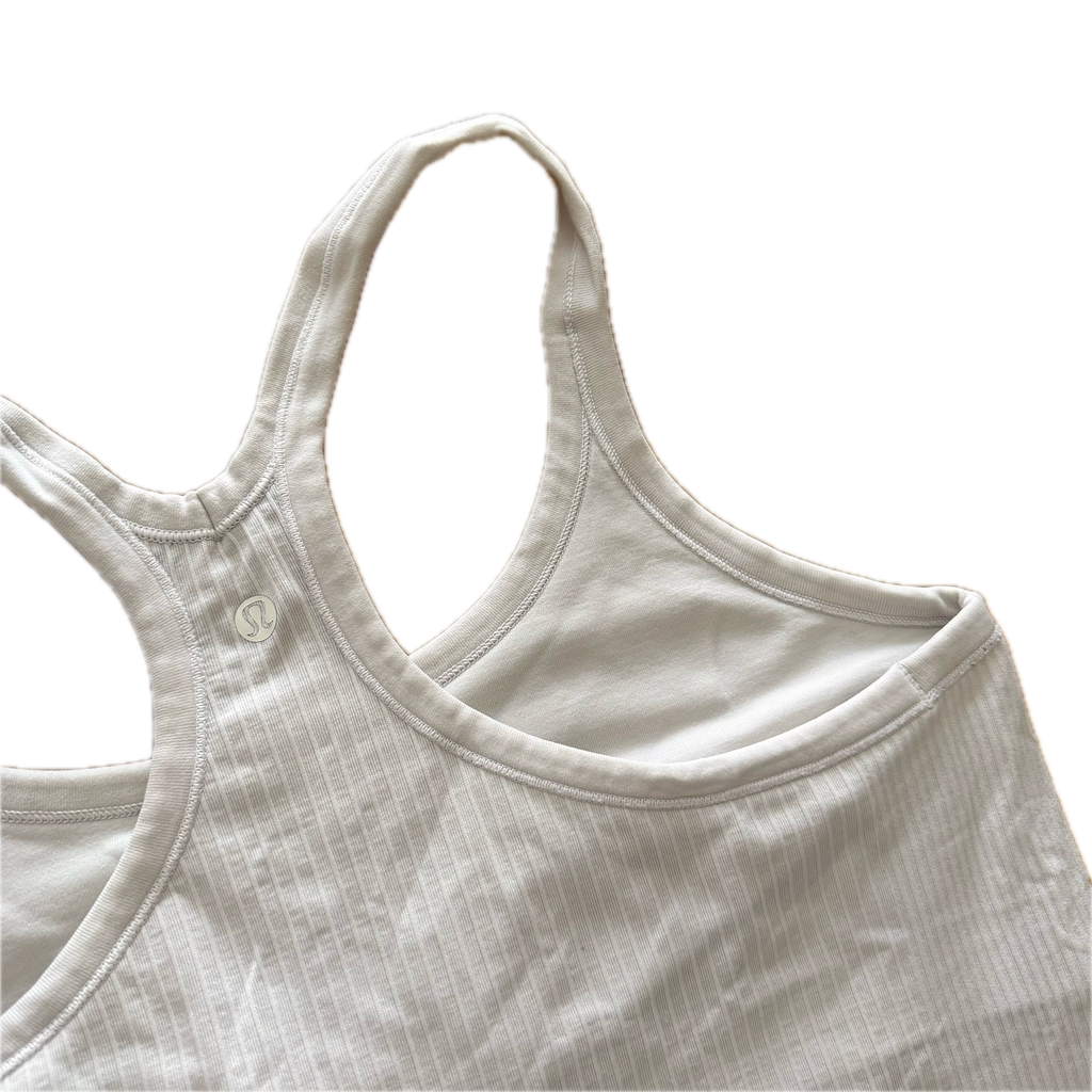 Tank top talla 12 blanca acanalada