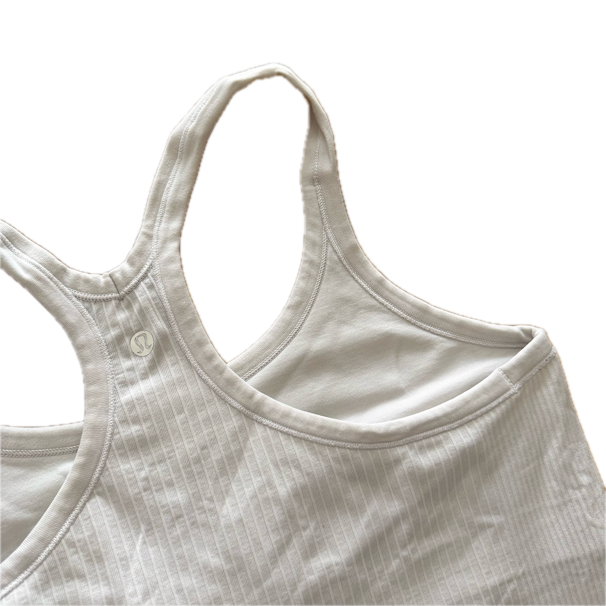 Tank top talla 12 blanca acanalada