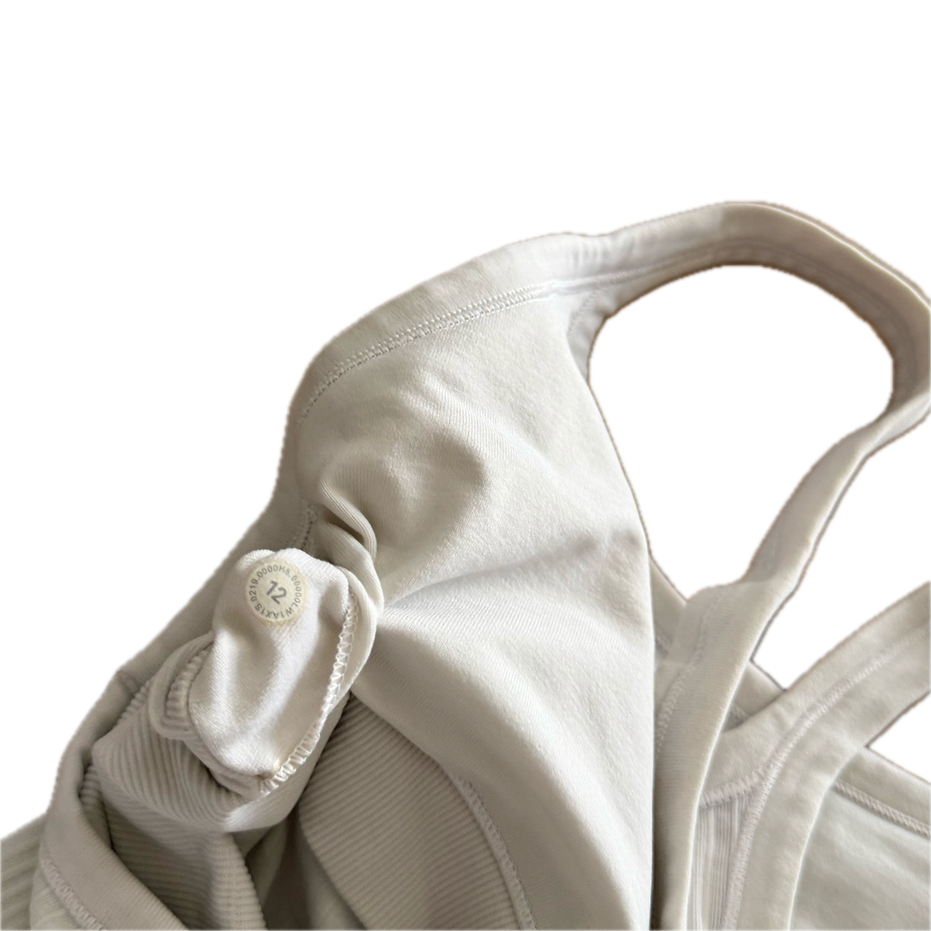 Tank top talla 12 blanca acanalada