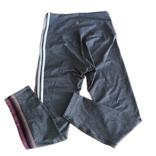 Legging 8 gris con lineas rosas laterales