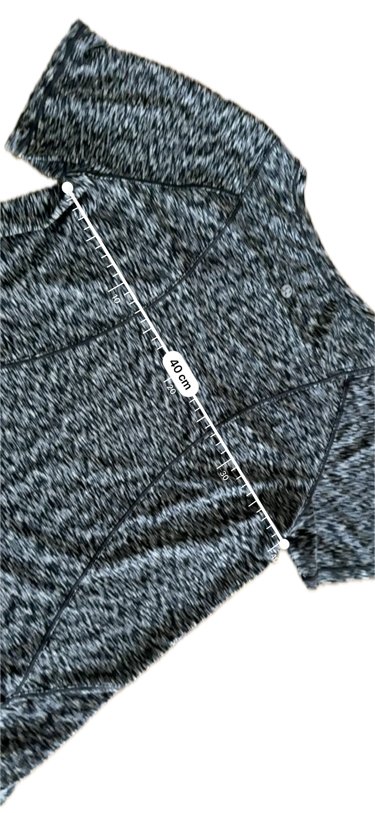 Playera 8 gris jaspeada