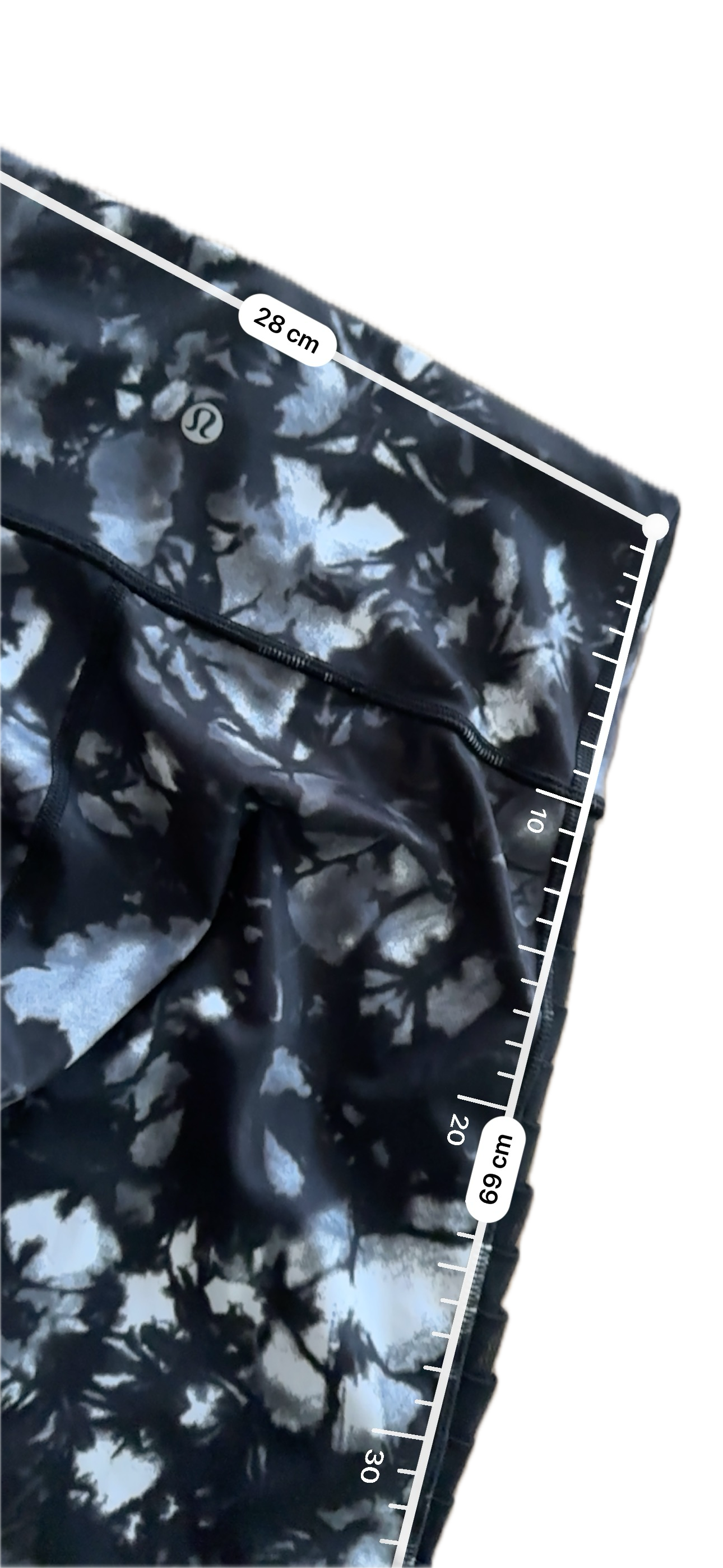 Legging 4 ¾ print negro/blanco