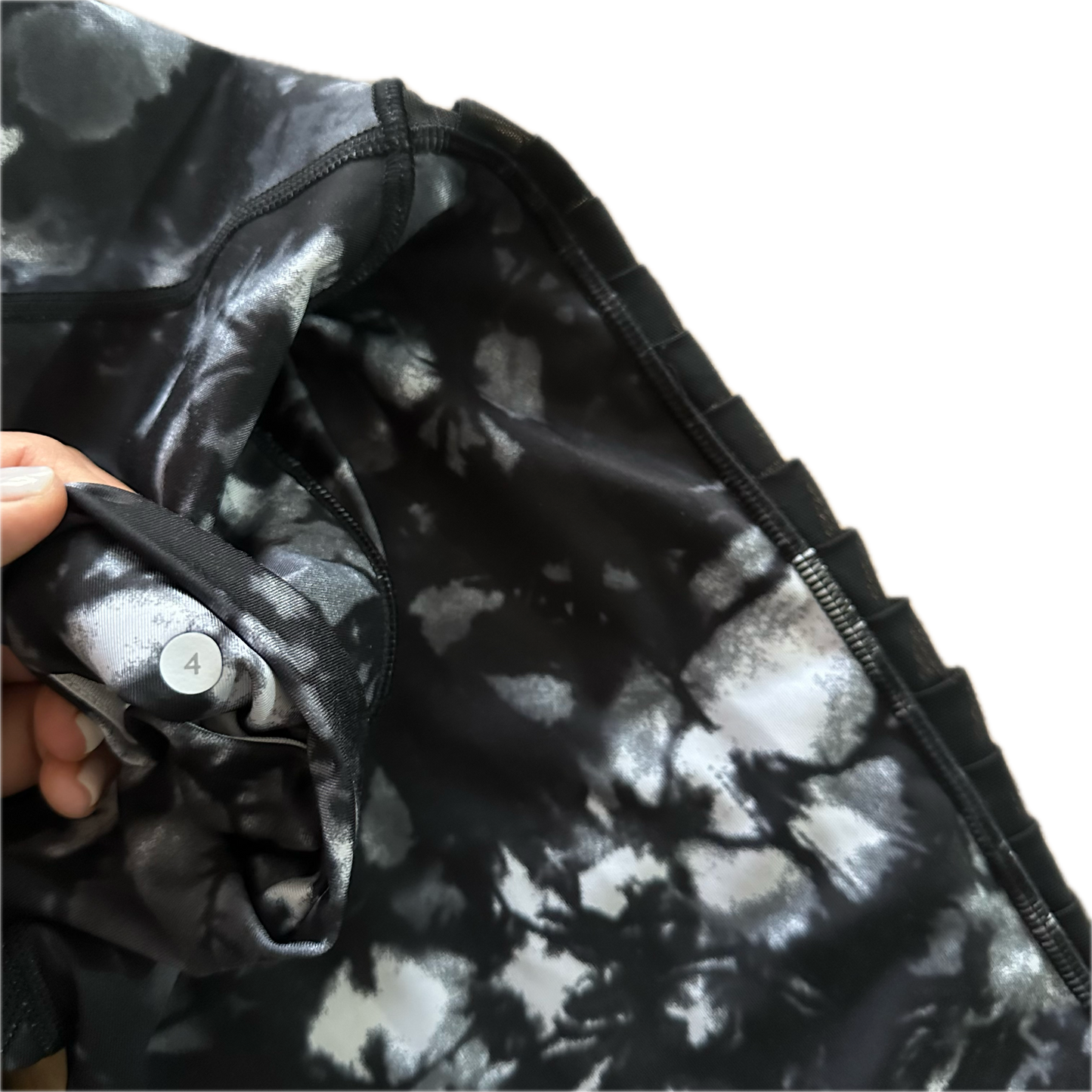 Legging 4 ¾ print negro/blanco