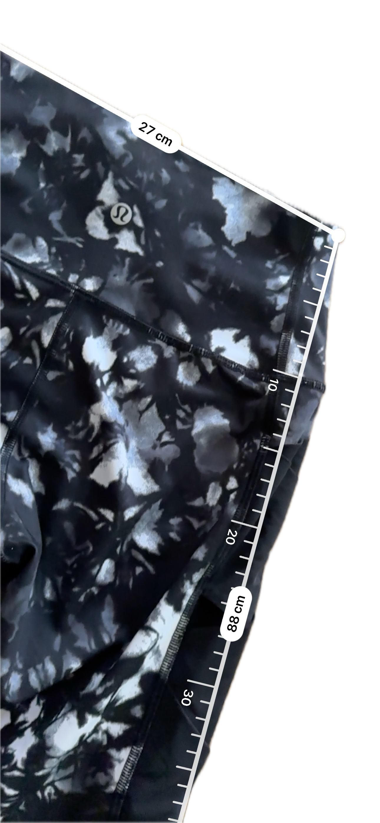 Legging 4 largo print ngo/bco